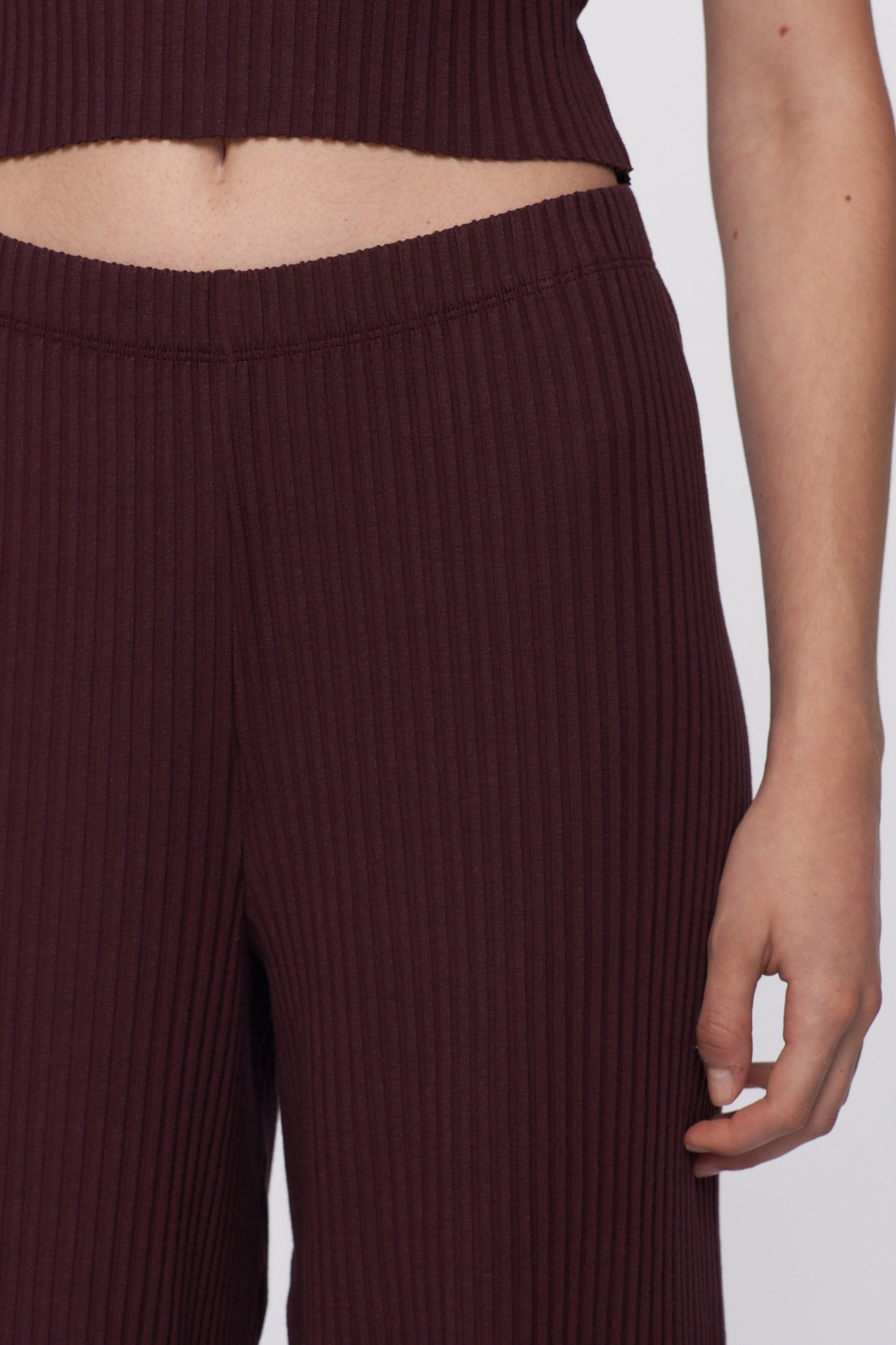 Women's Rib Pant in Cabernet sold by Kotn product image thumbnail 4