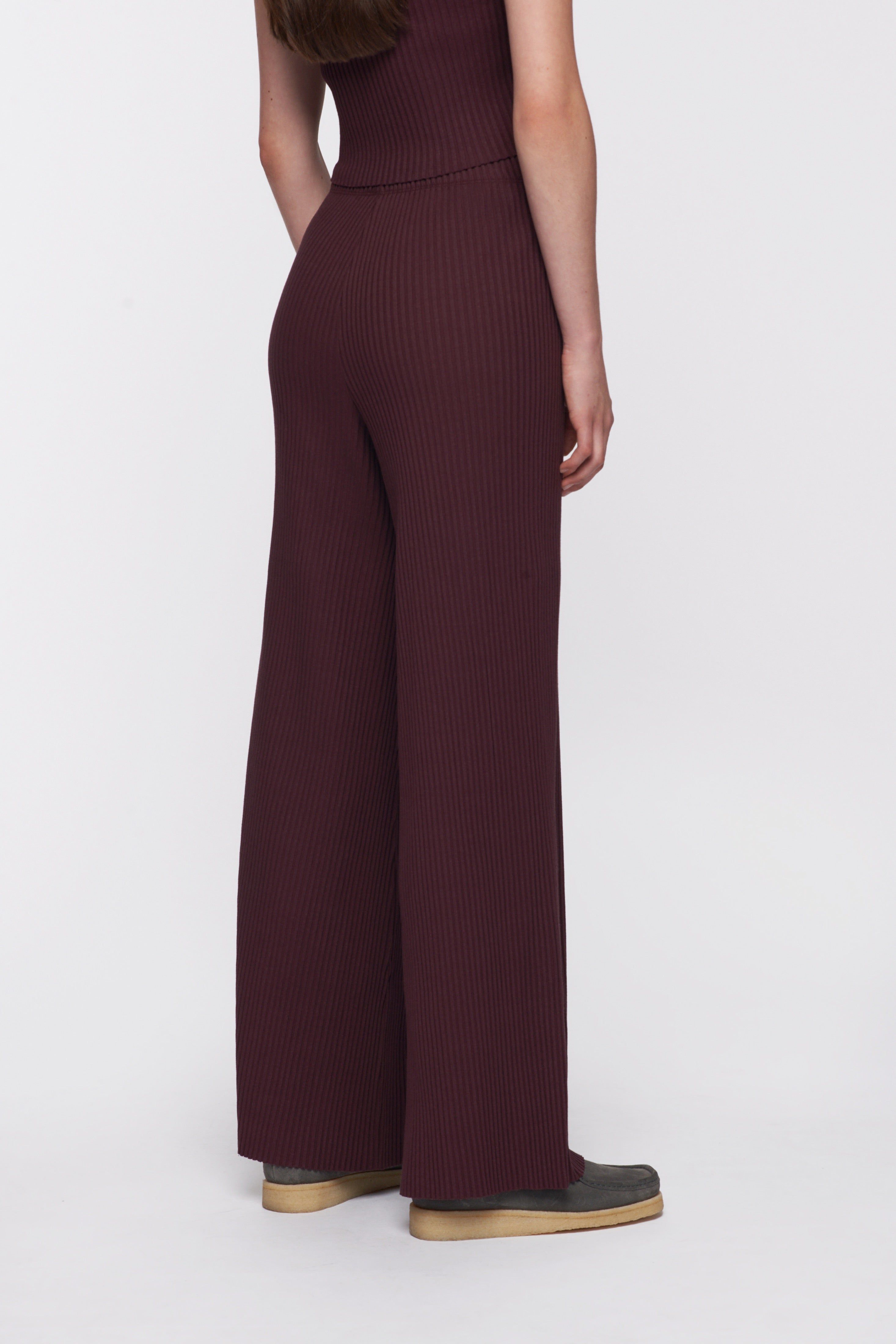 Women's Rib Pant in Cabernet sold by Kotn product image thumbnail 3