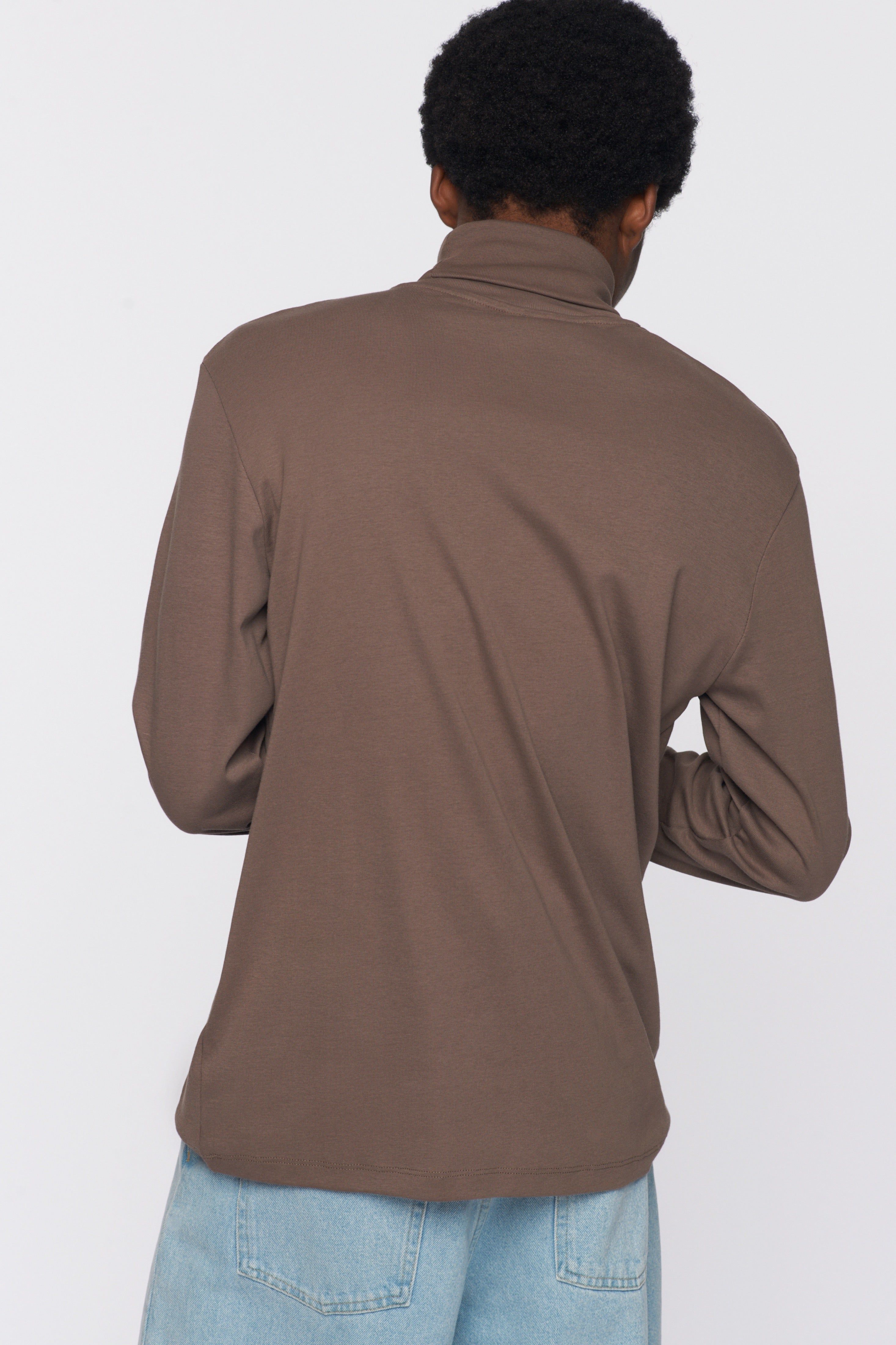 Men's Turtleneck in Truffle sold by Kotn product image thumbnail 3