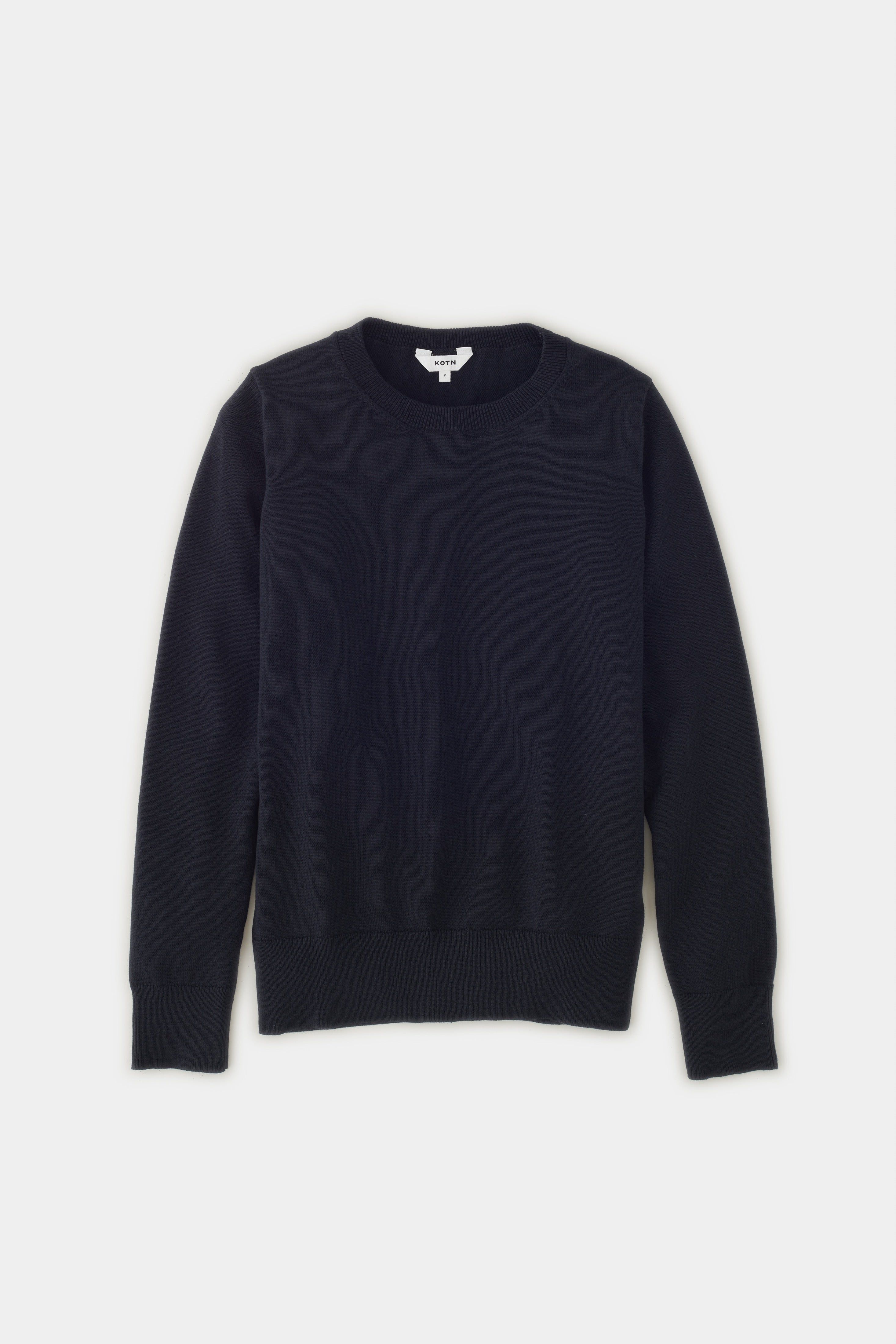 Women's Fine Knit Crewneck Sweater in Black sold by Kotn product image thumbnail 5