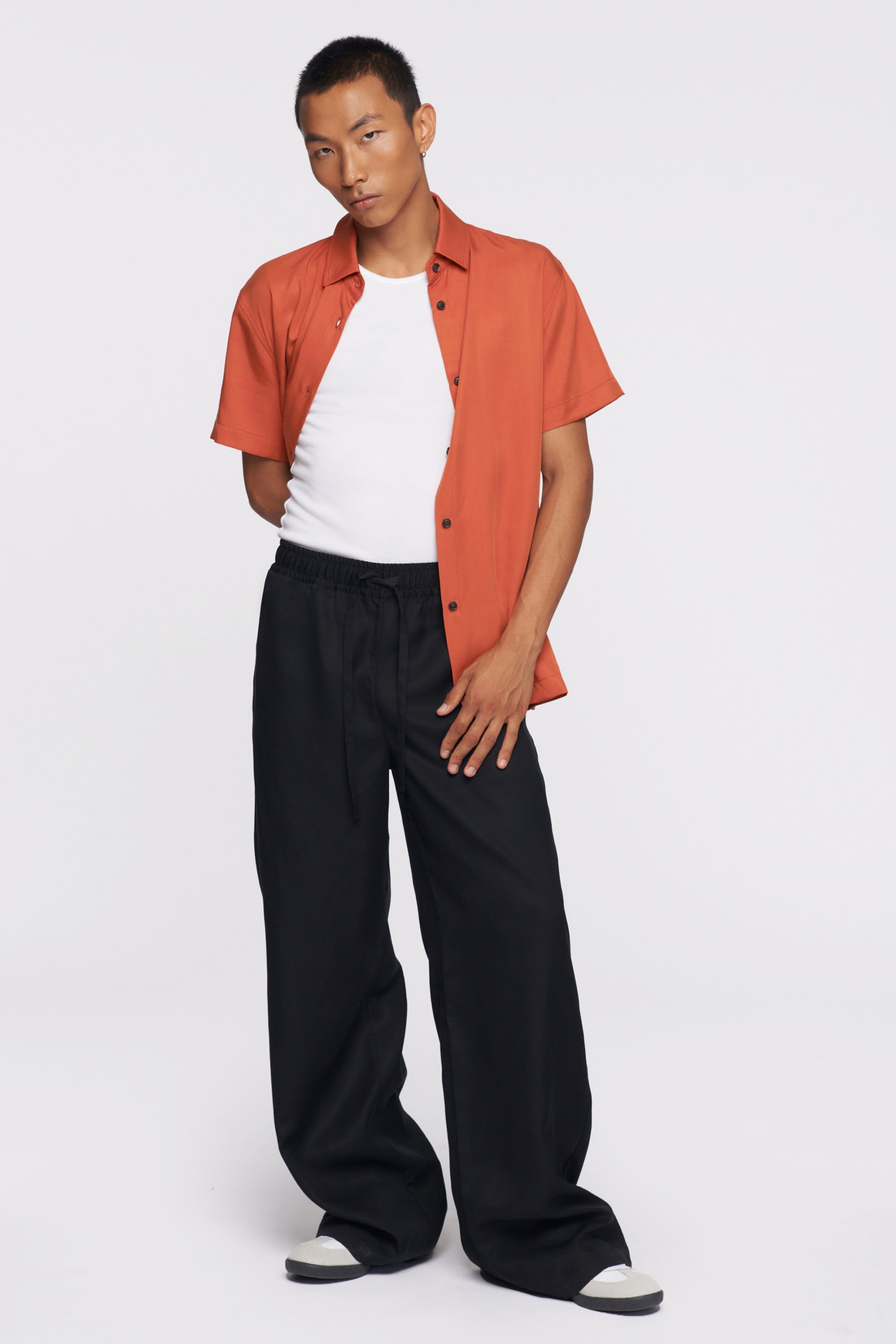 Unisex Wide Pull-On Trouser in Black sold by Kotn product image thumbnail 2