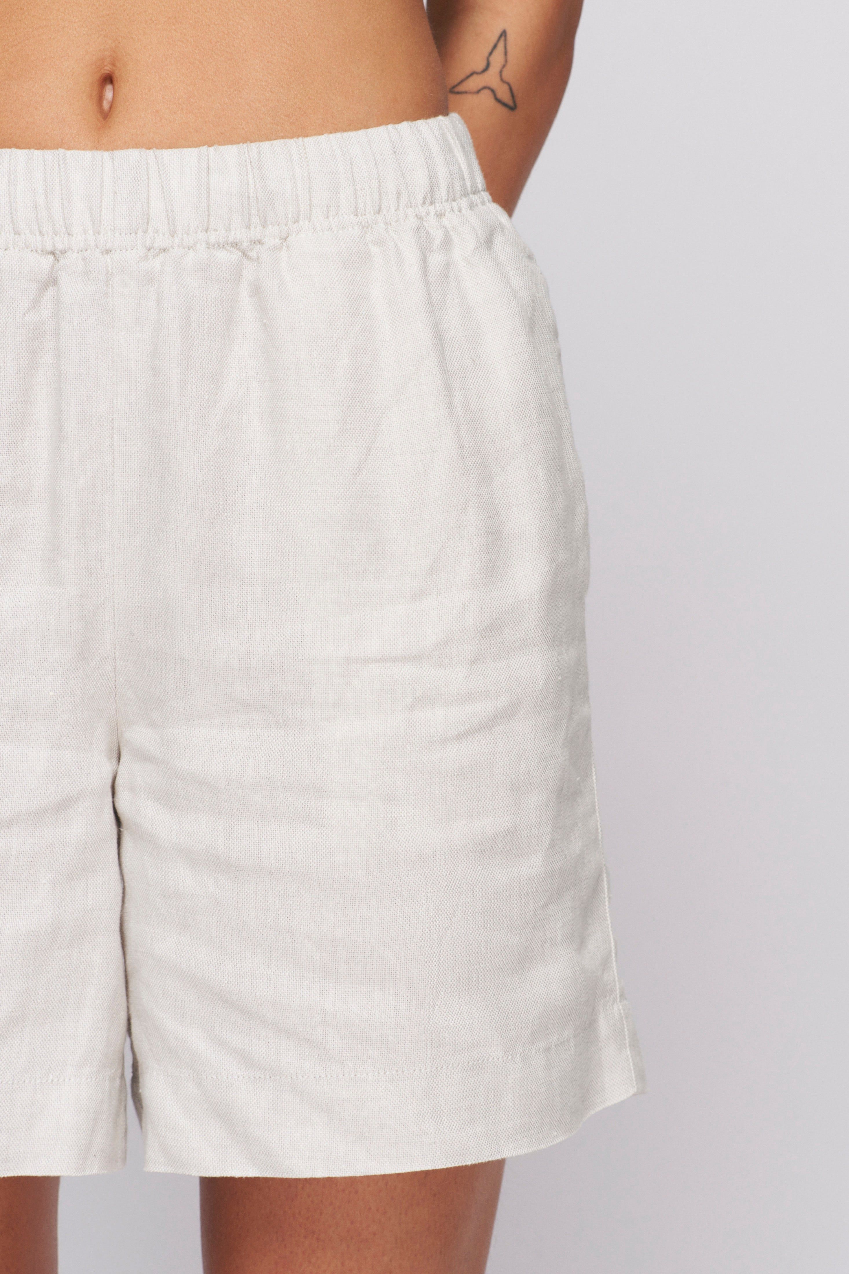 Unisex Cairo Linen Short in Natural sold by Kotn product image thumbnail 7