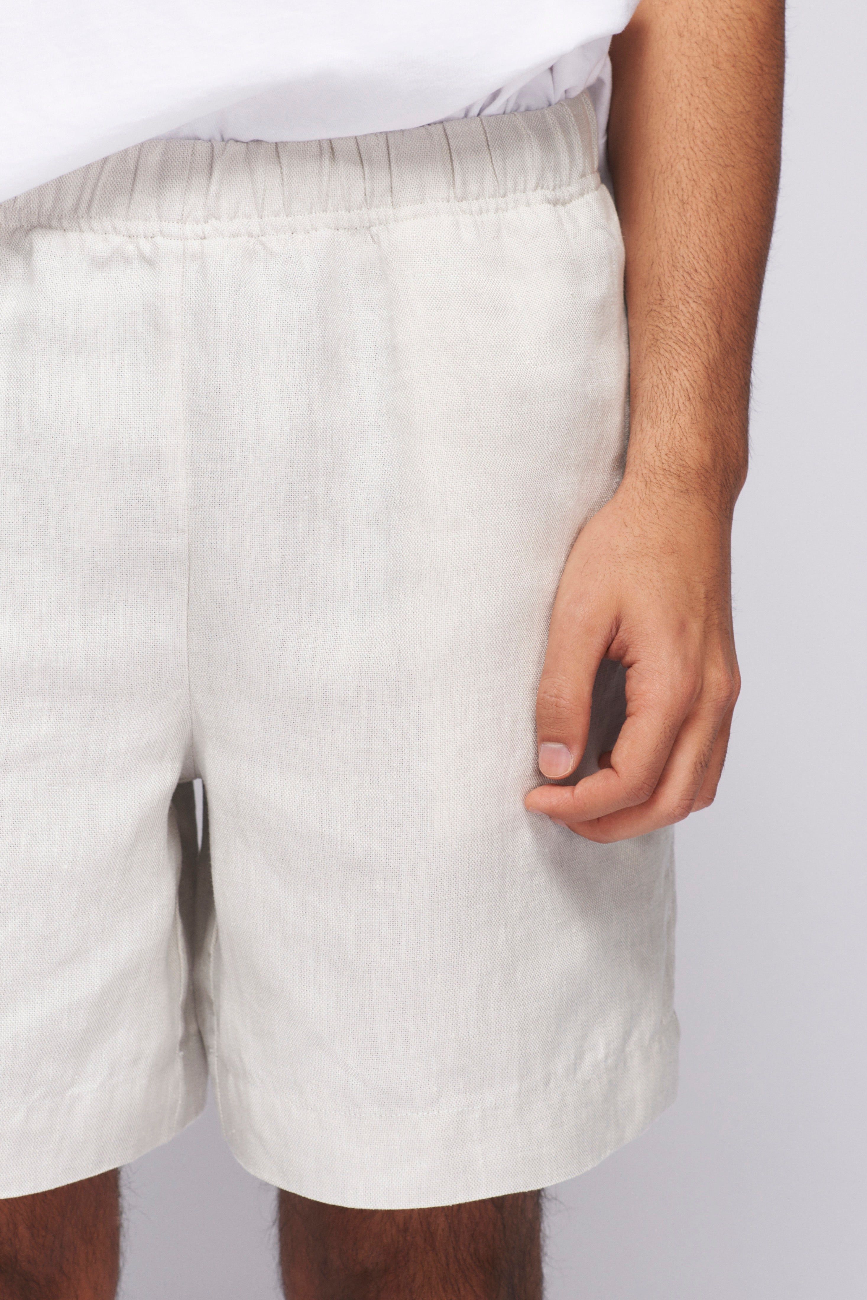 Unisex Cairo Linen Short in Natural sold by Kotn product image thumbnail 8