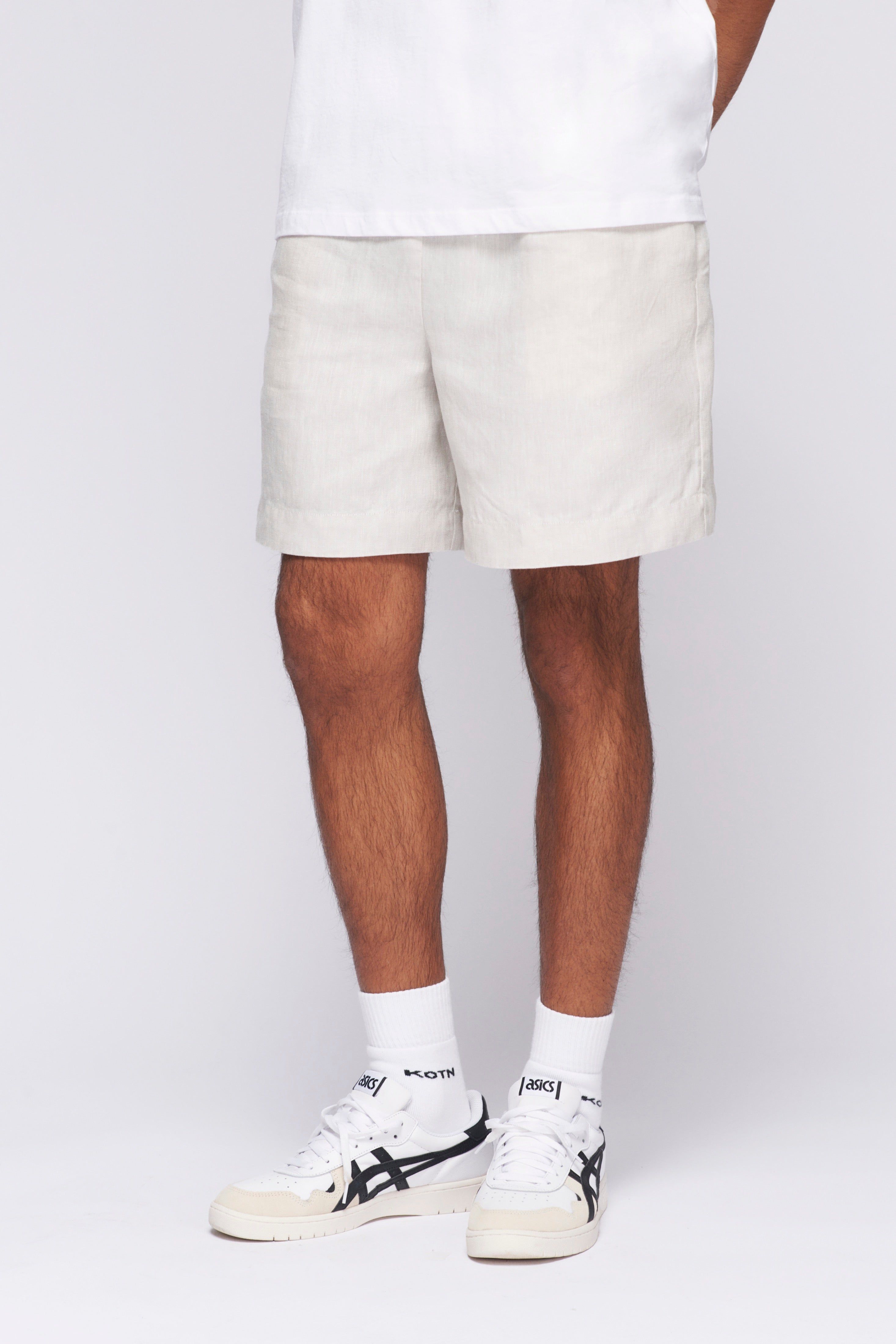 Unisex Cairo Linen Short in Natural sold by Kotn product image thumbnail 4