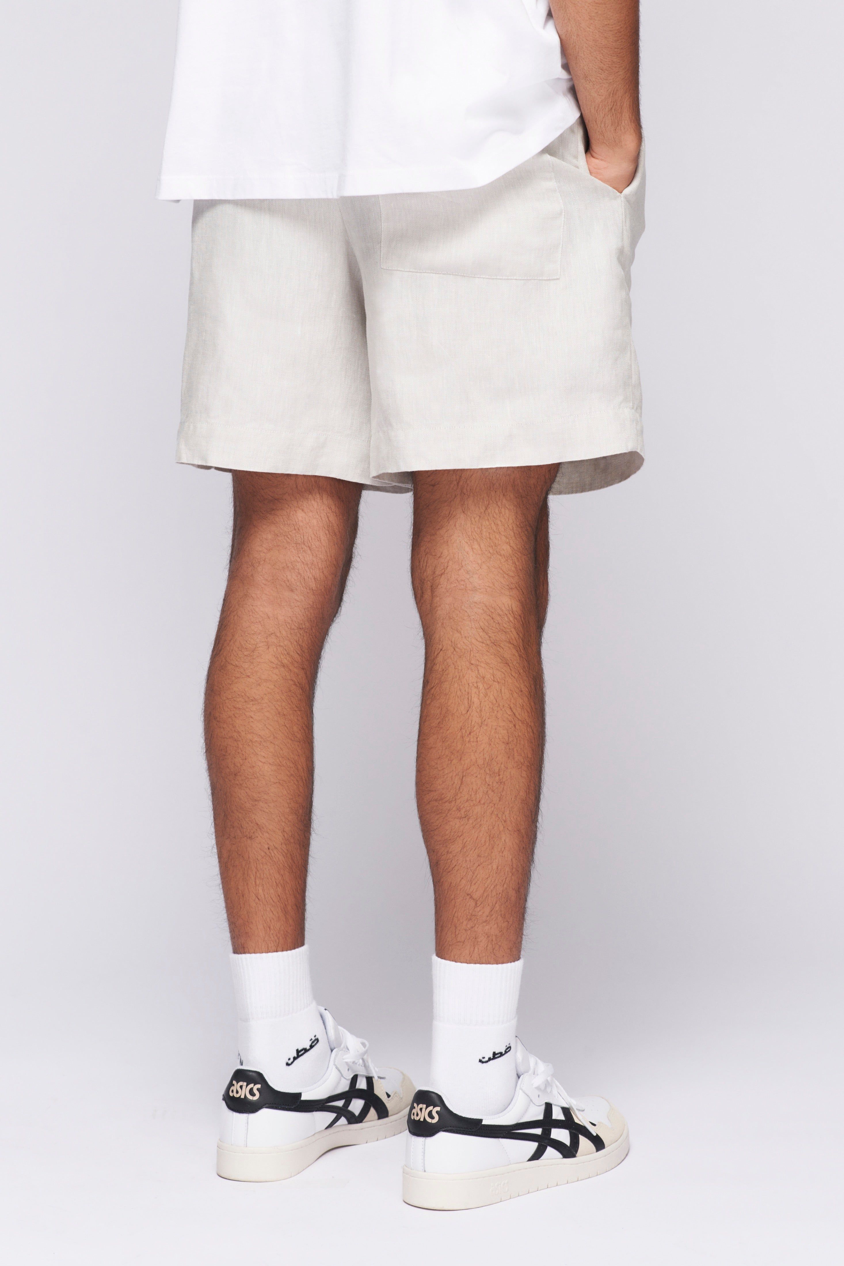 Unisex Cairo Linen Short in Natural sold by Kotn product image thumbnail 6