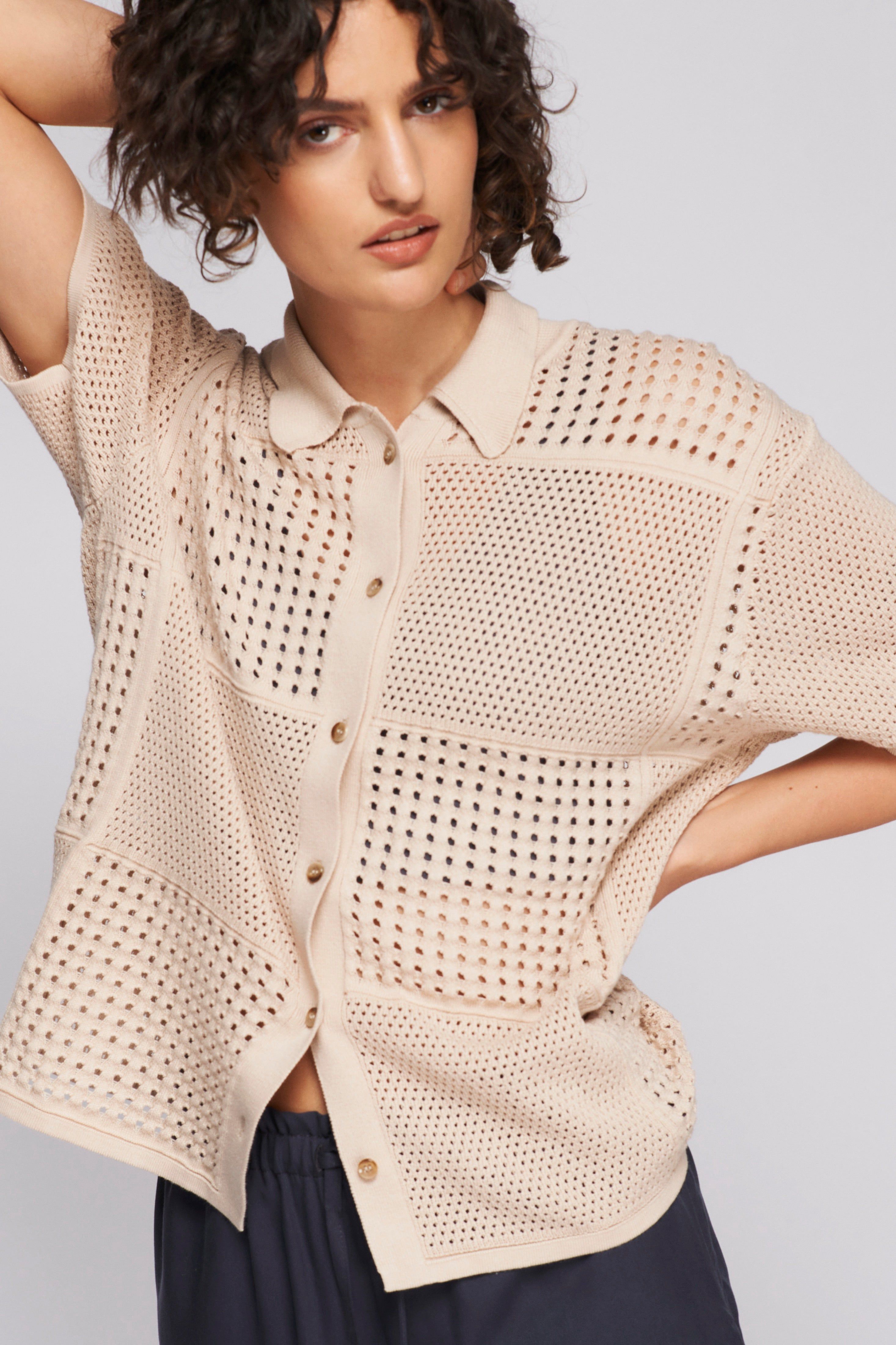 Women's Alexandria Shirt in Alabaster sold by Kotn product image thumbnail 2