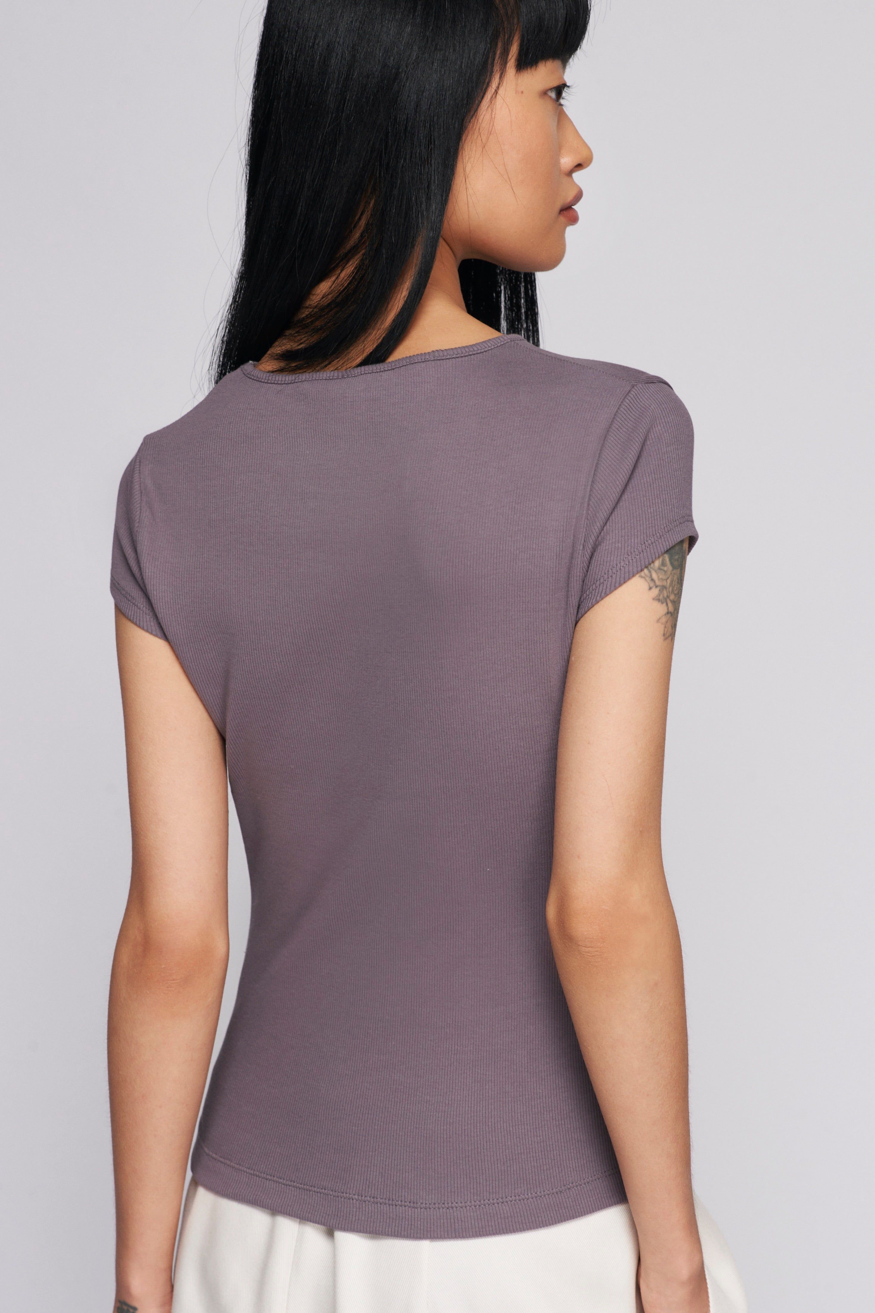 Women's 90s Tee in Storm sold by Kotn product image thumbnail 3