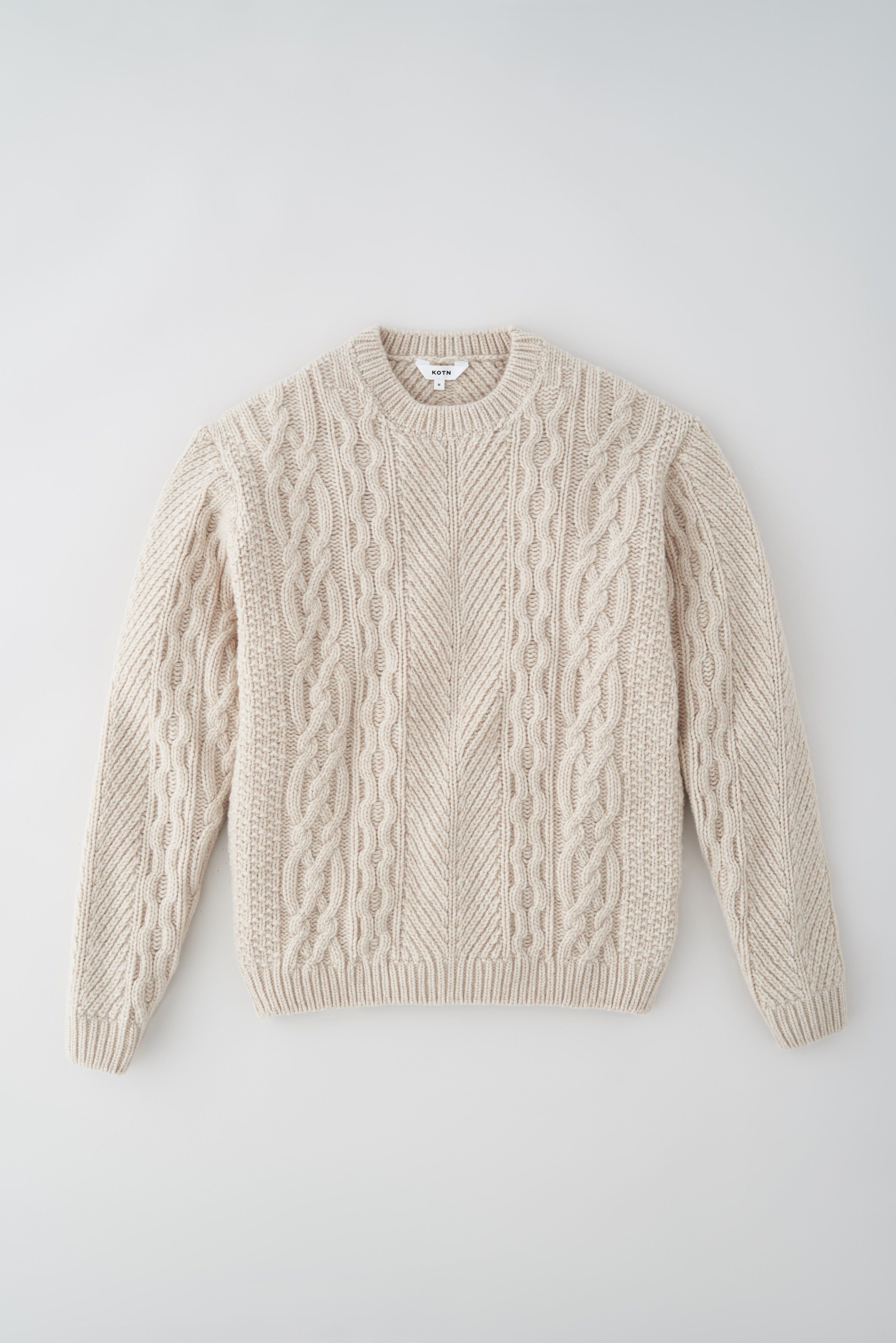 Men's Fisherman Sweater in Moon sold by Kotn product image thumbnail 5