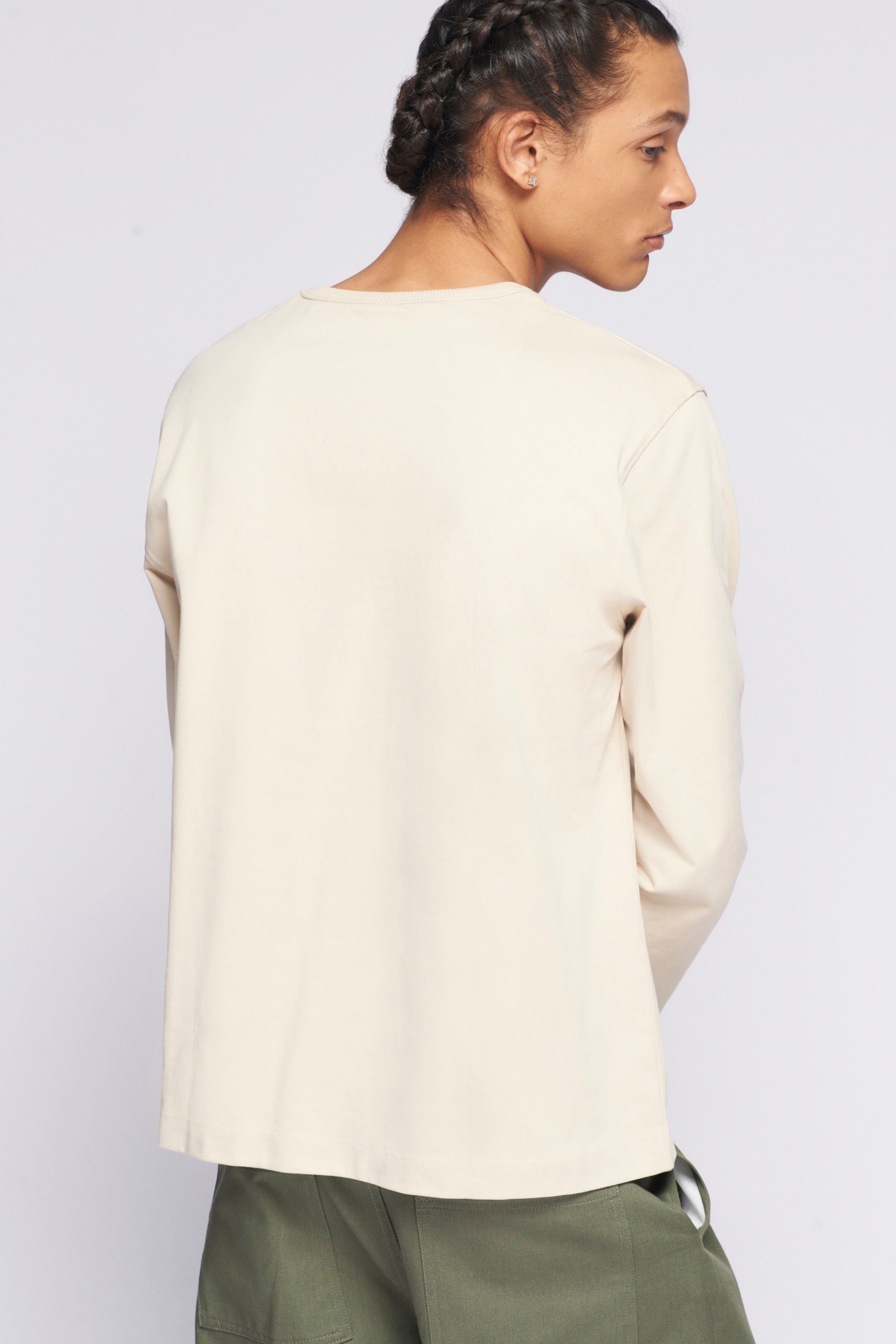 Men's Heavyweight Longsleeve in White Sand sold by Kotn product image thumbnail 3