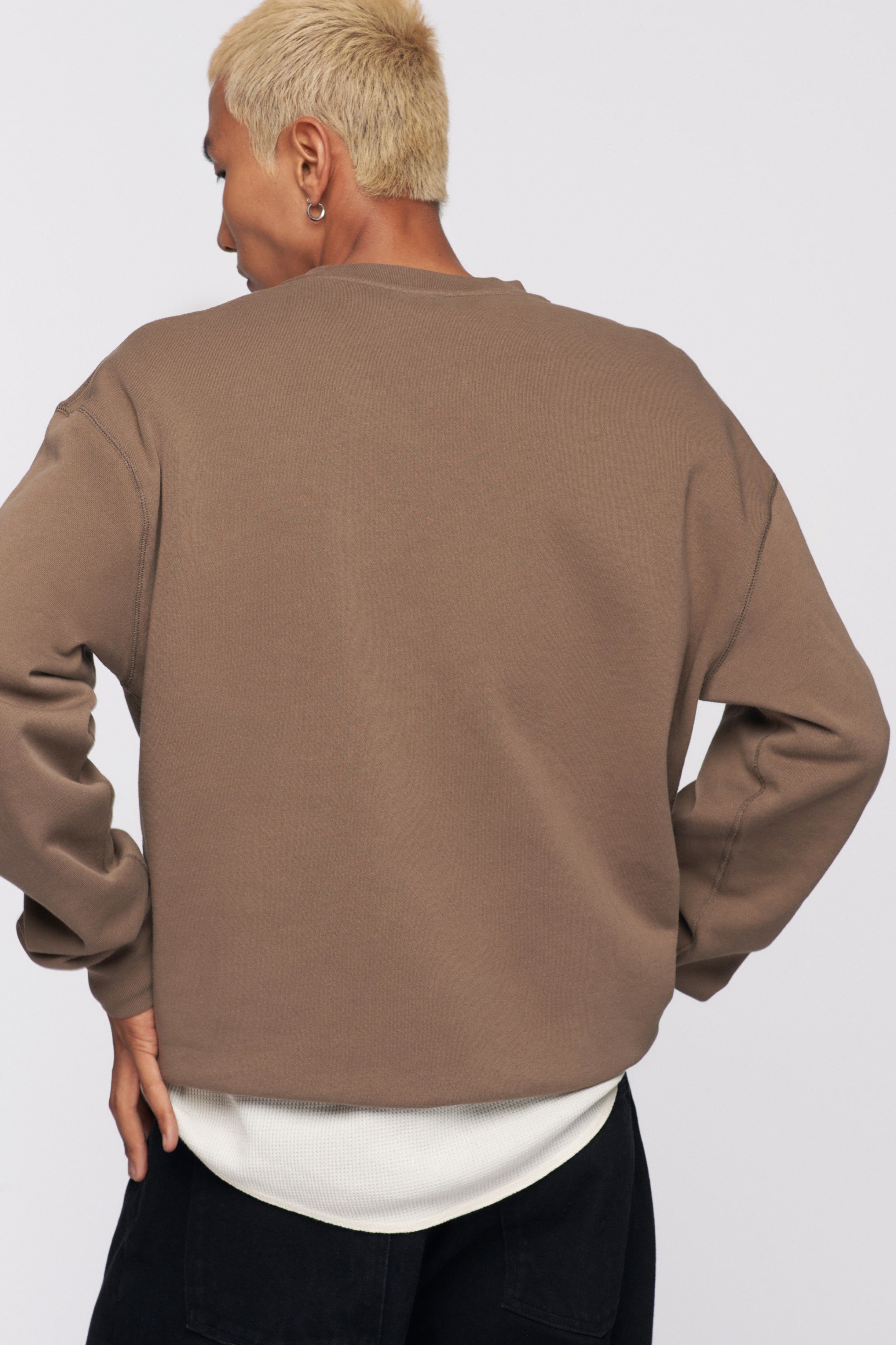 Men's Essential Sweatshirt in Truffle sold by Kotn product image thumbnail 3