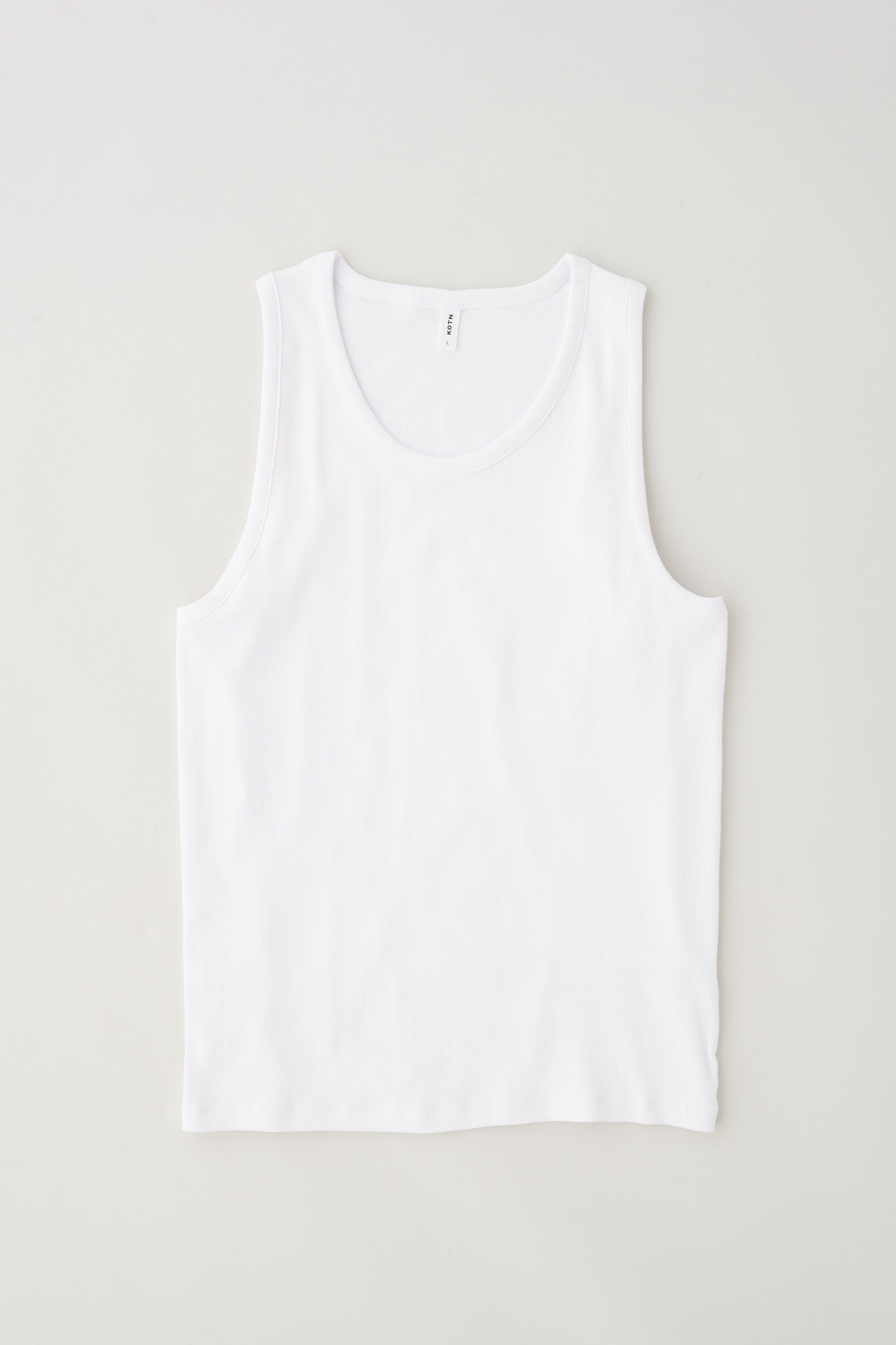 Men's Rib Tank in White sold by Kotn product image thumbnail 5
