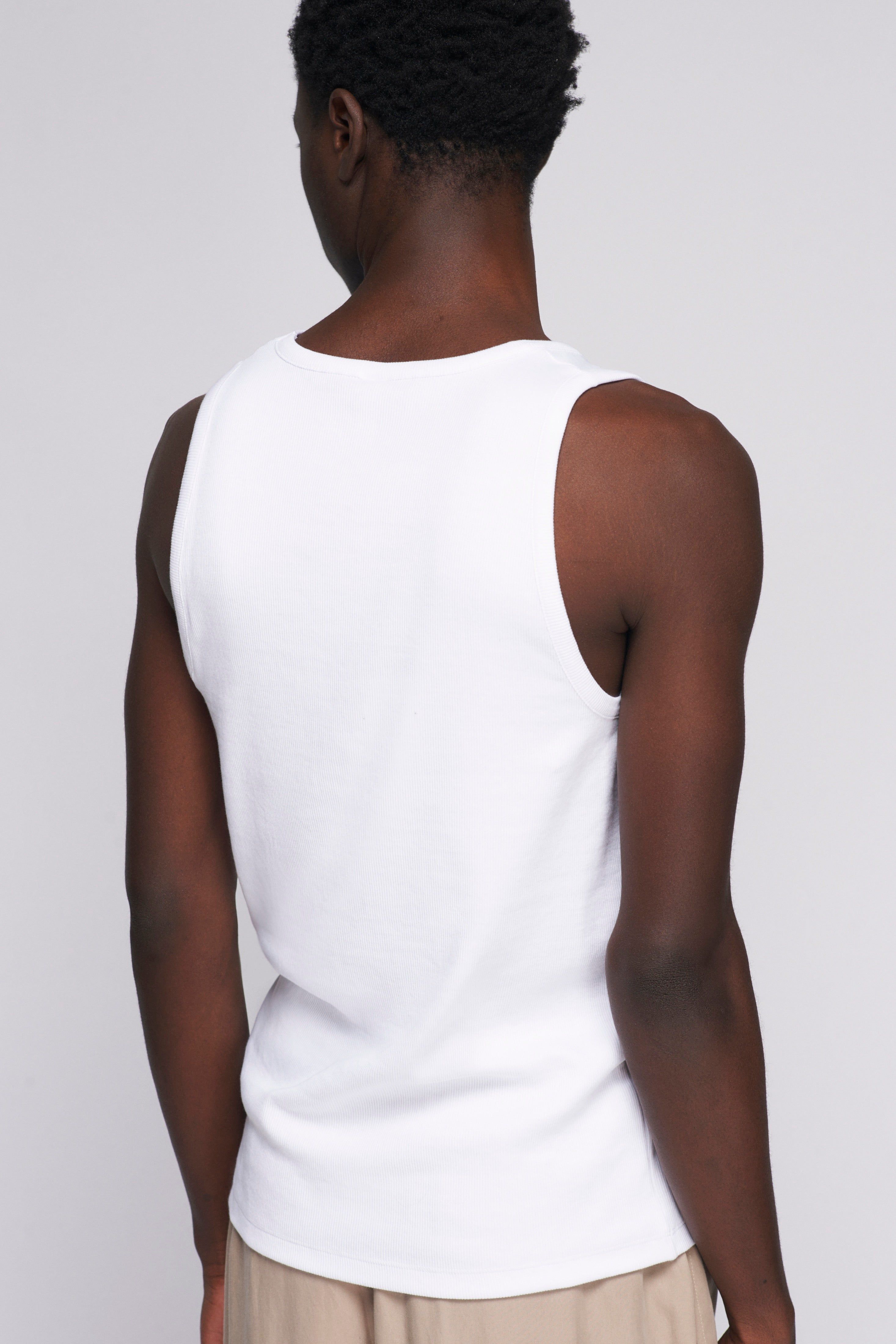 Men's Rib Tank in White sold by Kotn product image thumbnail 3