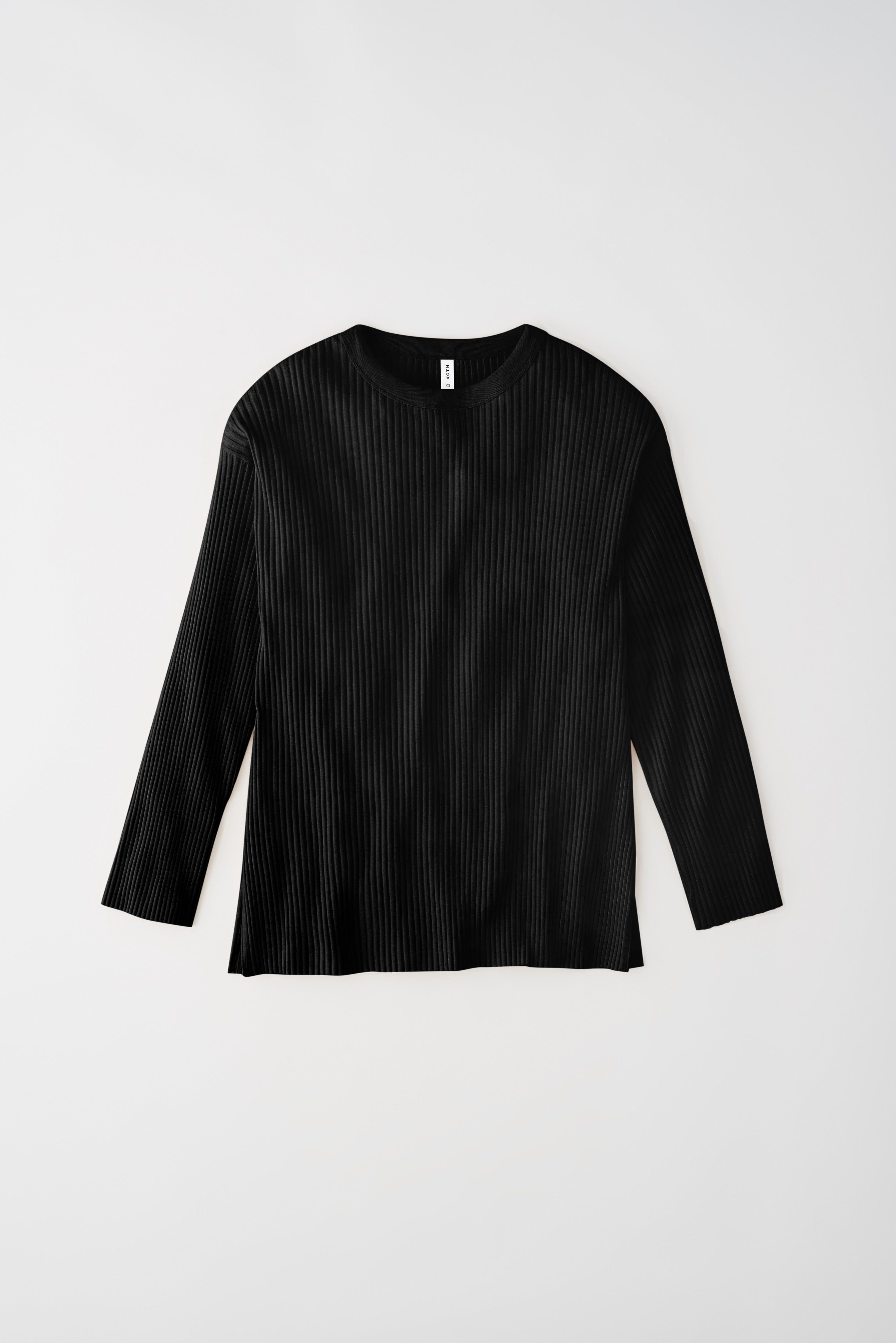 Women's Rib Longsleeve in Black sold by Kotn product image thumbnail 5