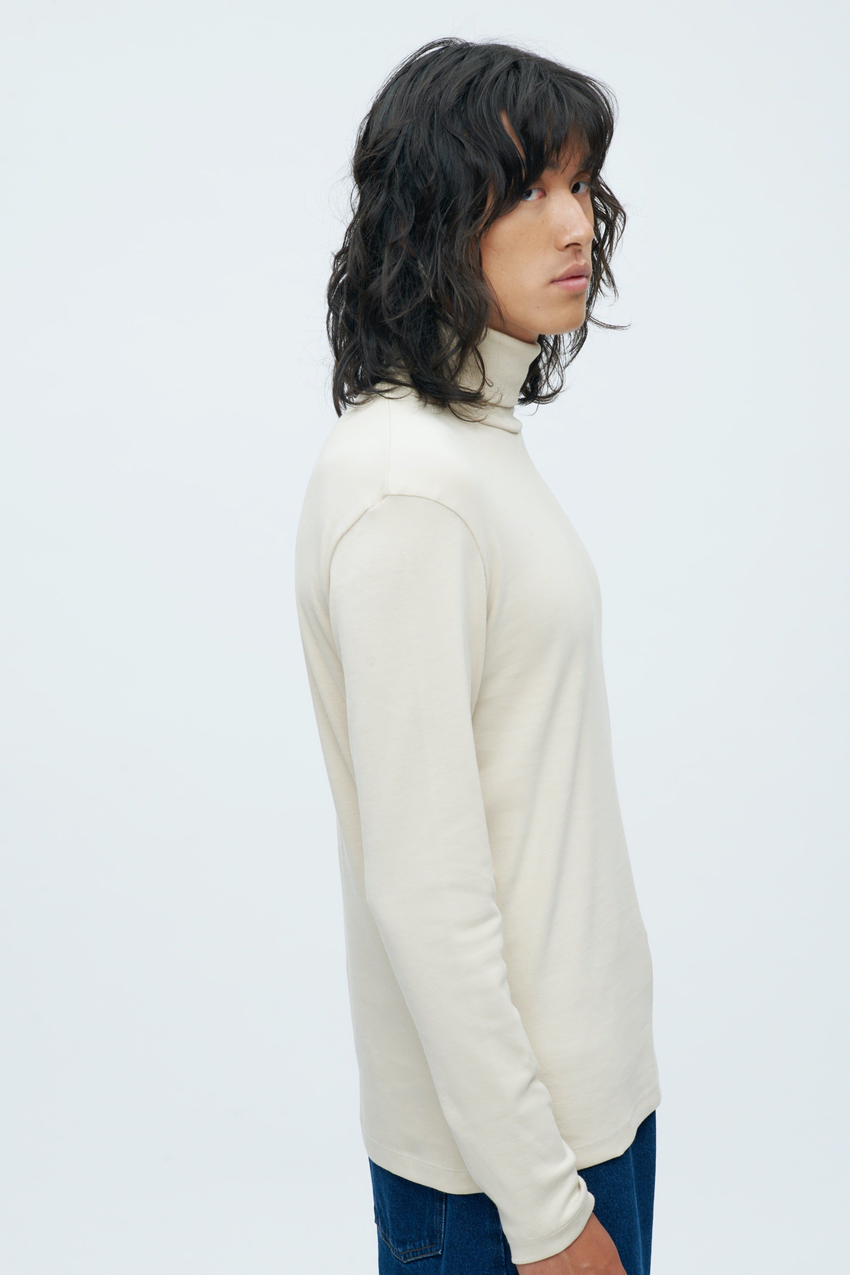 Men's Turtleneck in Moon sold by Kotn product image thumbnail 3