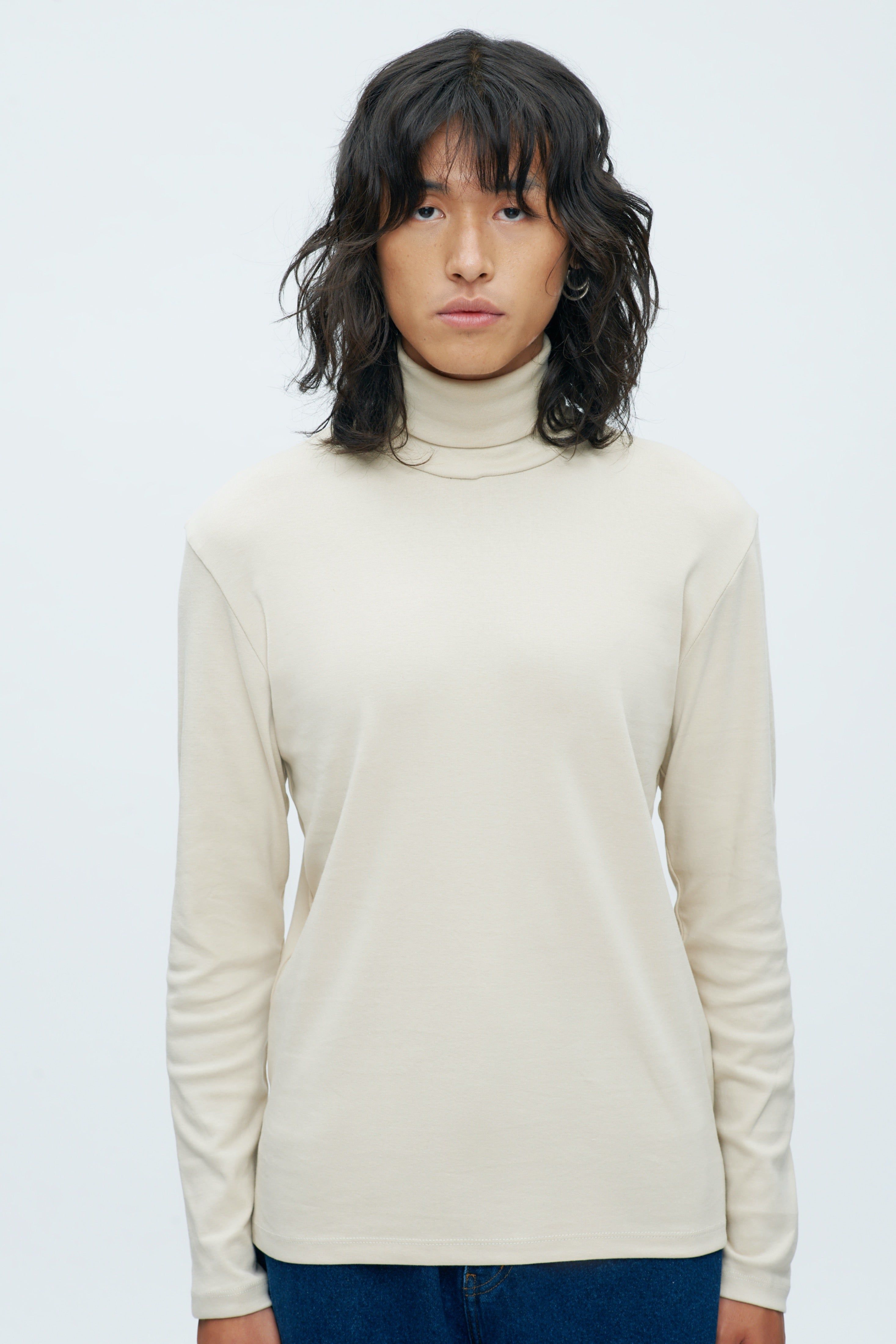 Men's Turtleneck in Moon sold by Kotn product image thumbnail 2
