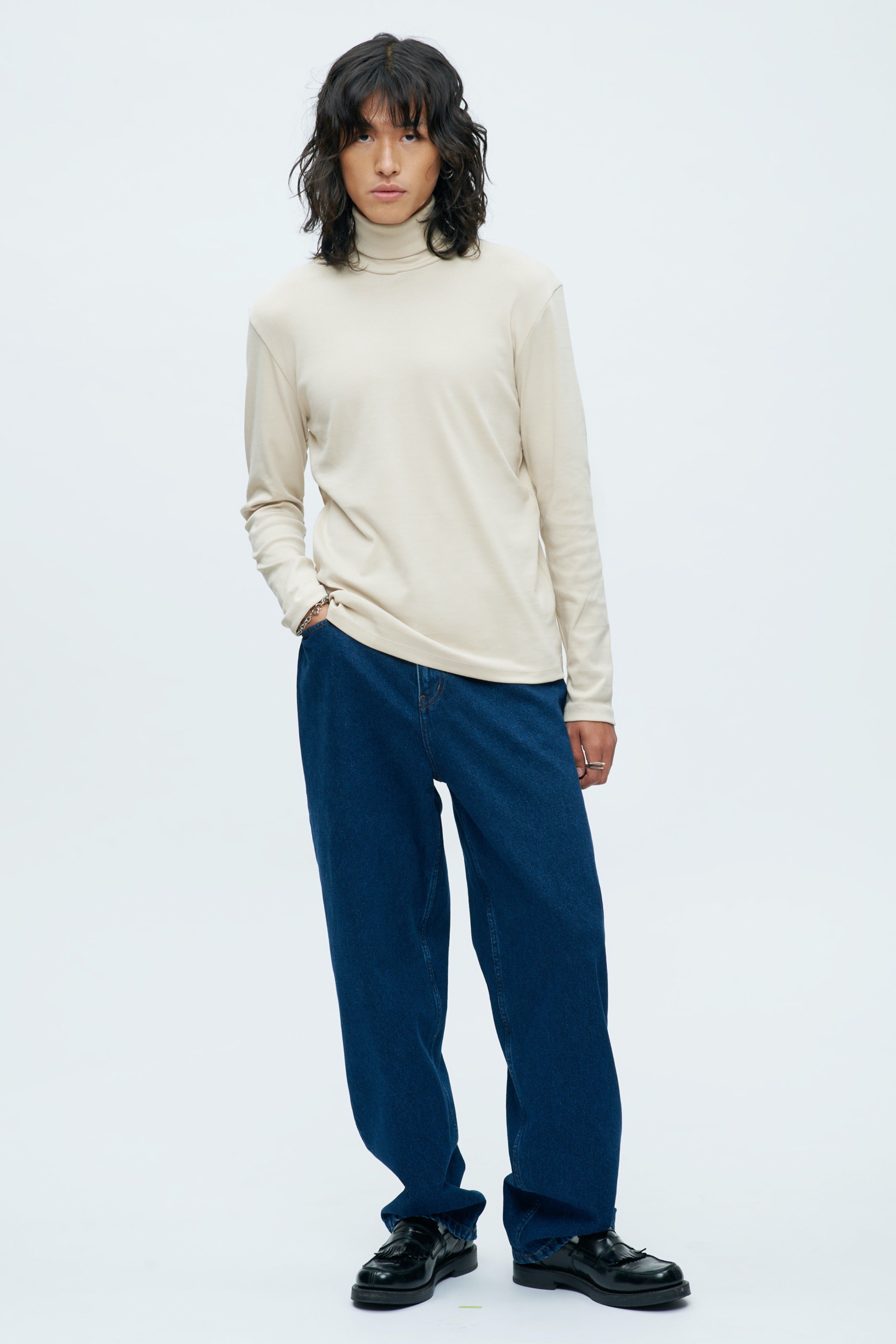 Men's Turtleneck in Moon sold by Kotn