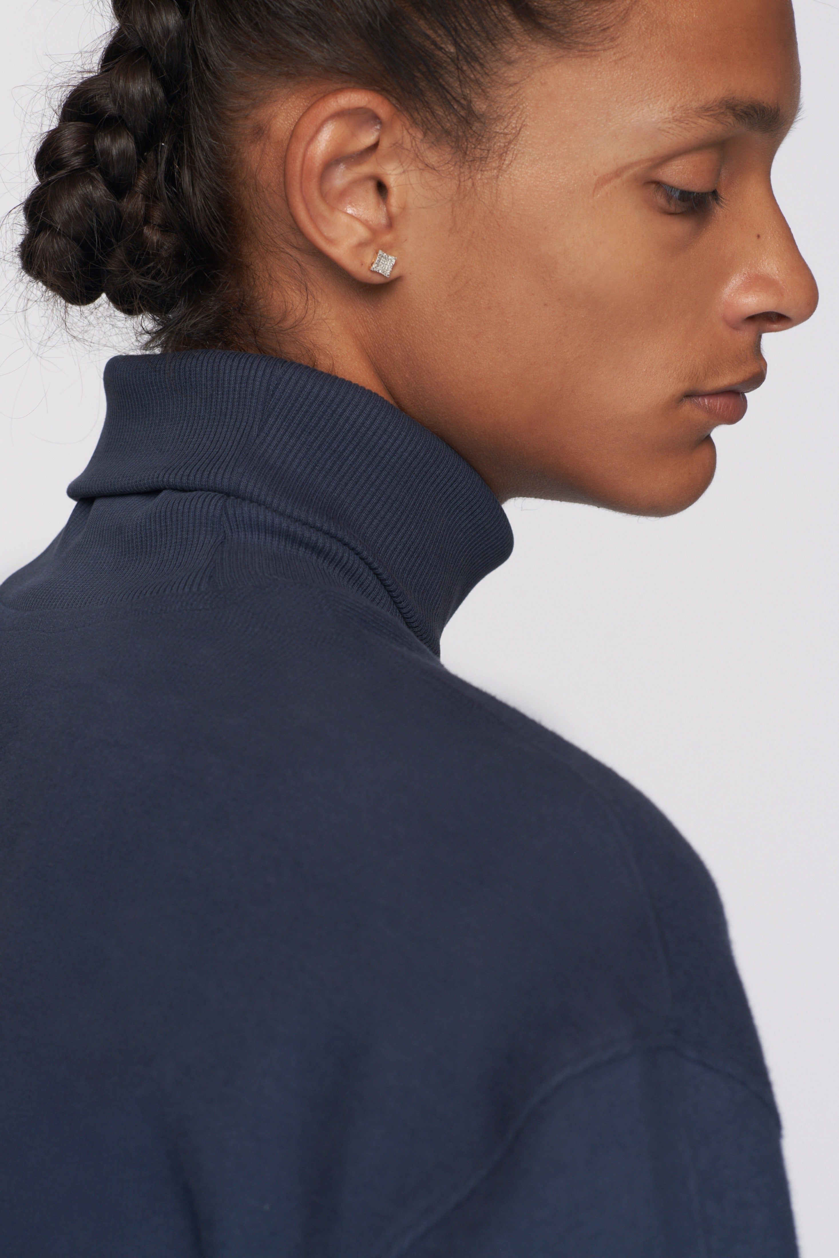 Men's Turtleneck Sweatshirt in Night Blue sold by Kotn product image thumbnail 4