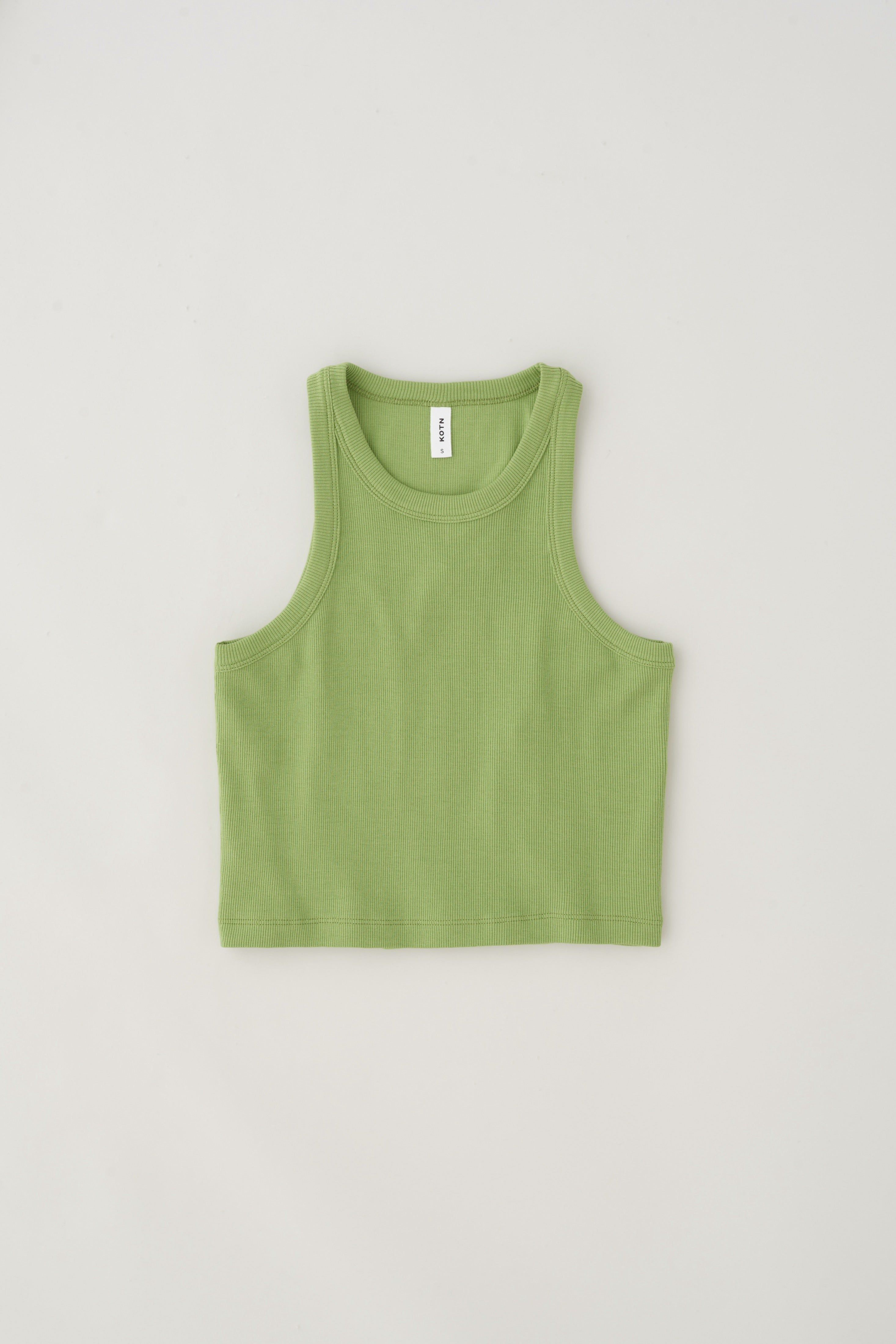 Women's Crop Racer Tank in Faded Apple sold by Kotn product image thumbnail 5