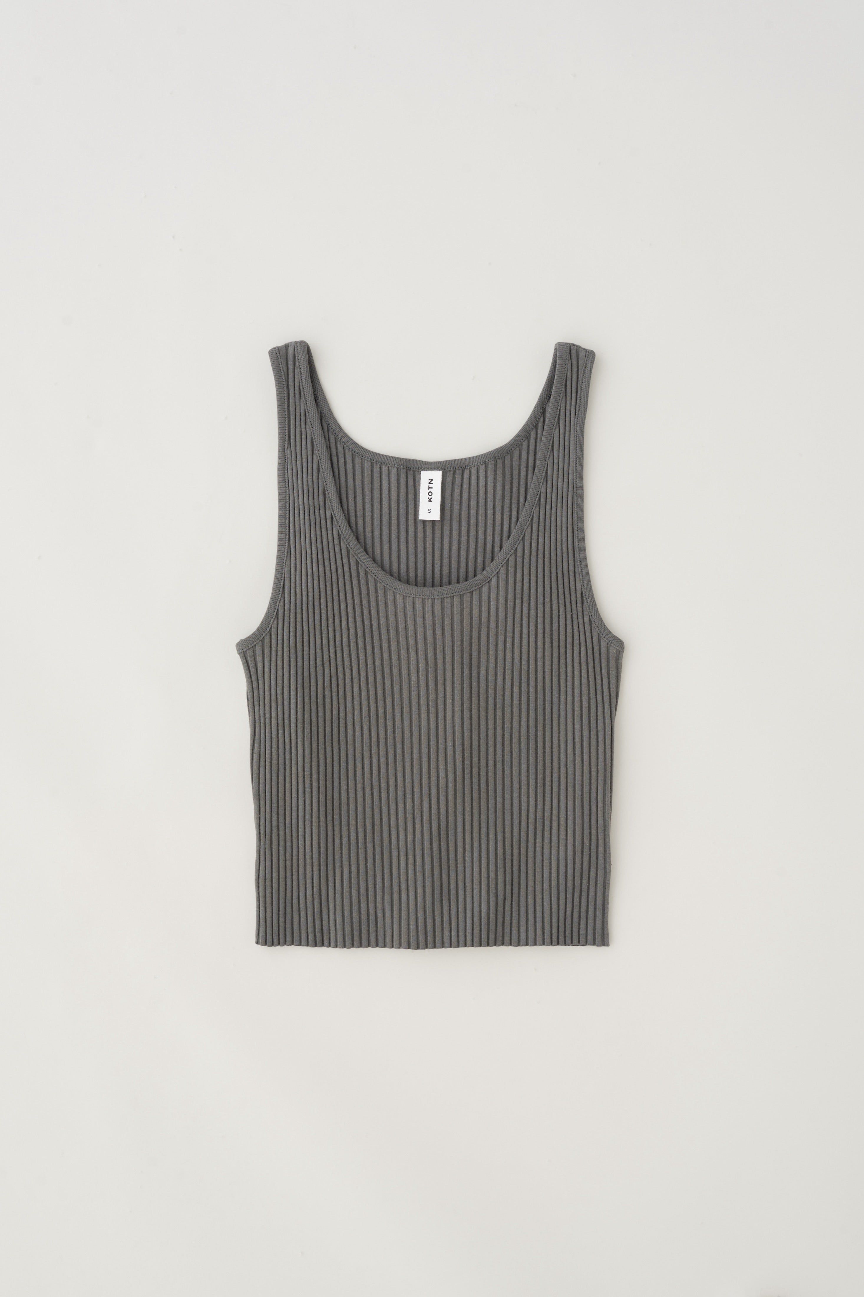 Women's Rib Crop Tank in Seaweed sold by Kotn product image thumbnail 5