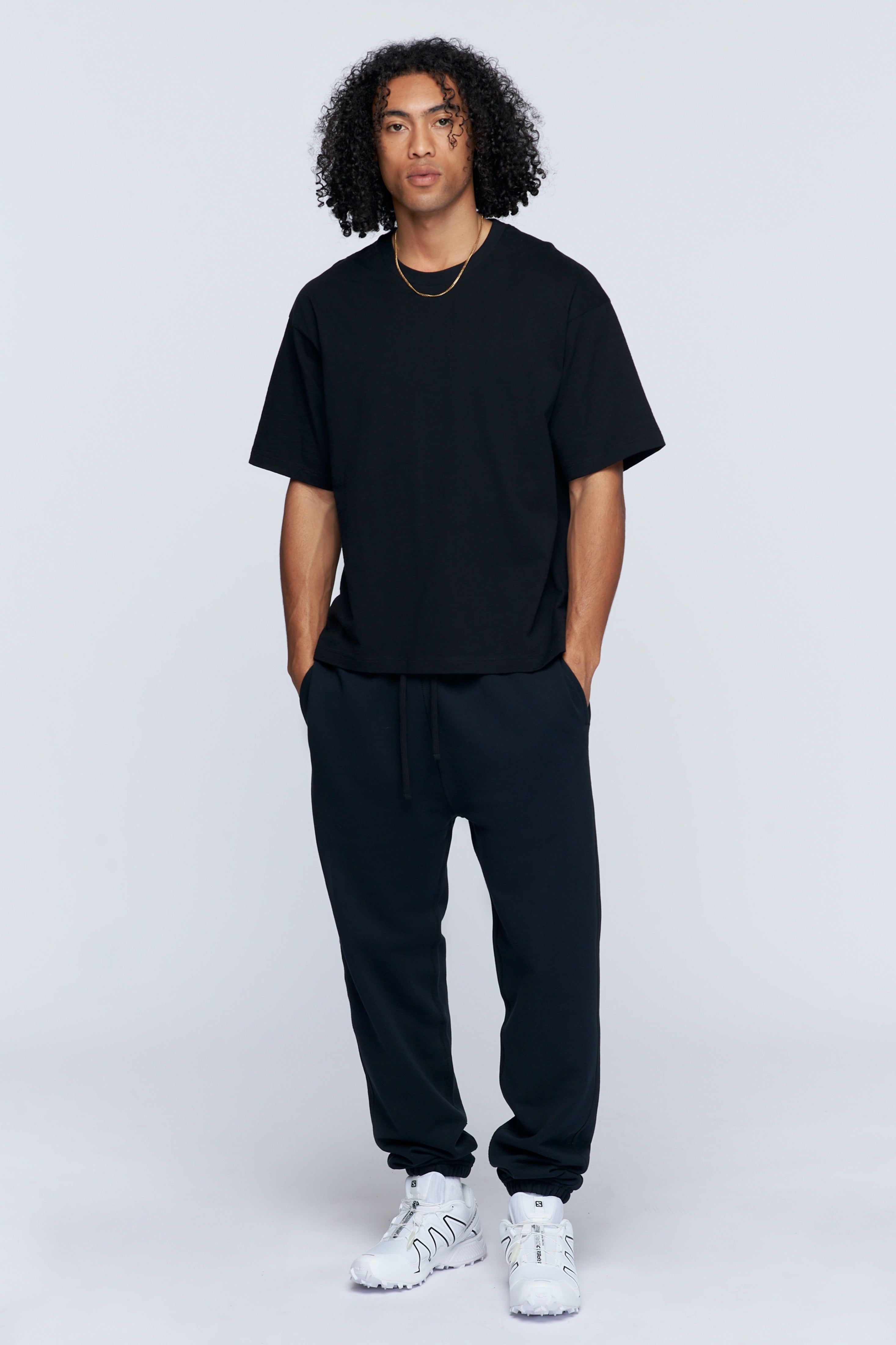 Men's Terry Sweatpants in Black sold by Kotn