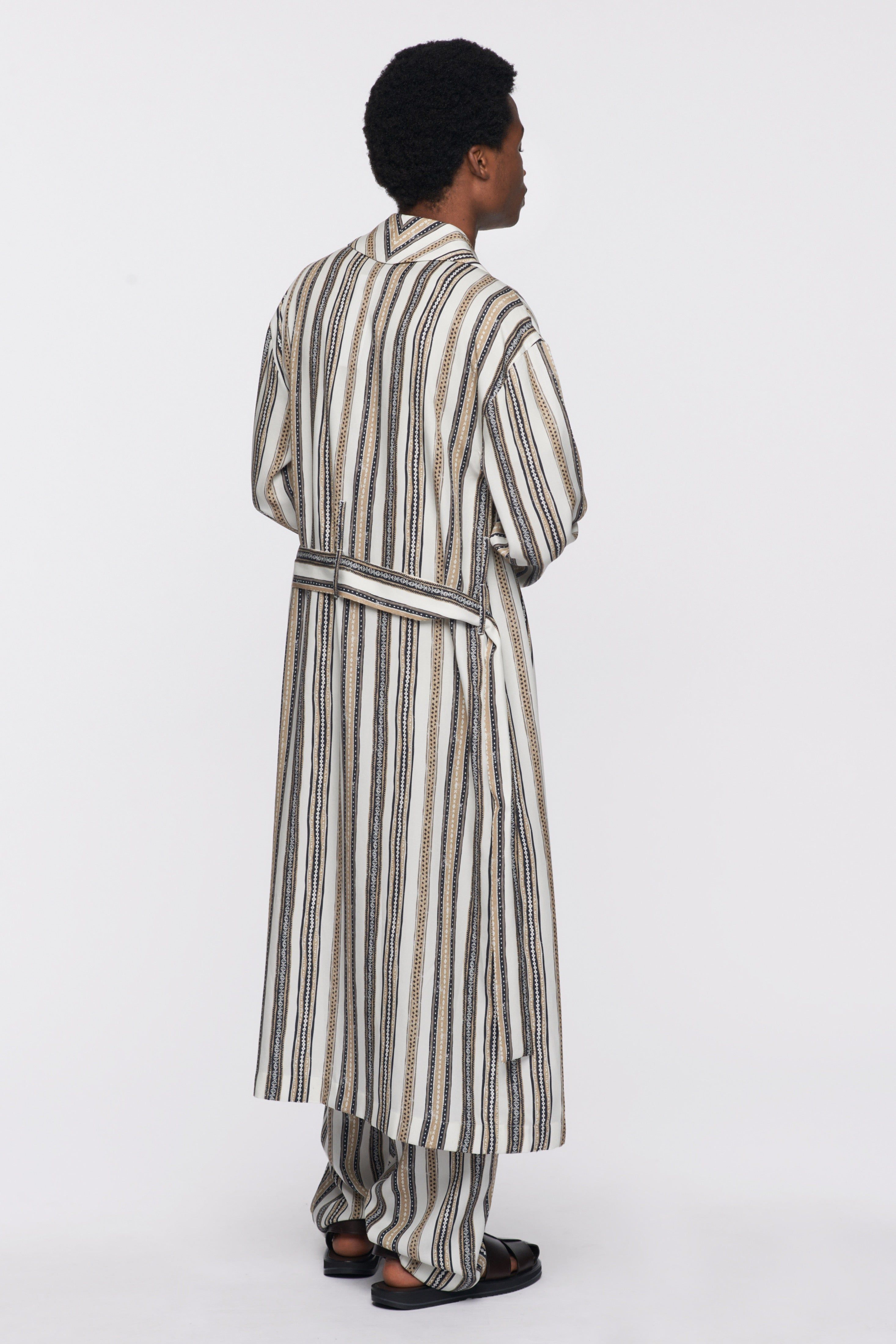 Unisex Robe in Algerian Stripe sold by Kotn product image thumbnail 4
