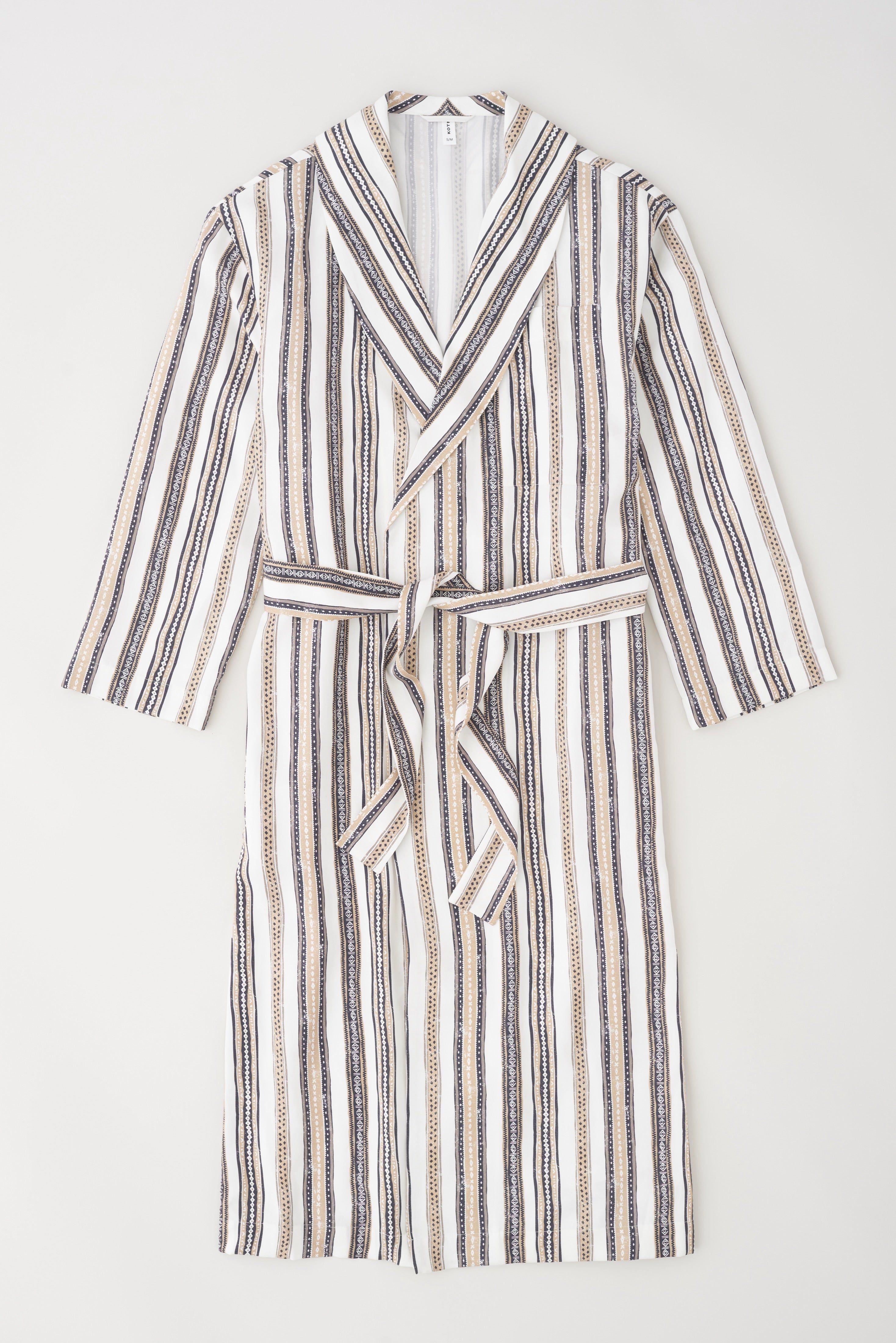 Unisex Robe in Algerian Stripe sold by Kotn product image thumbnail 8