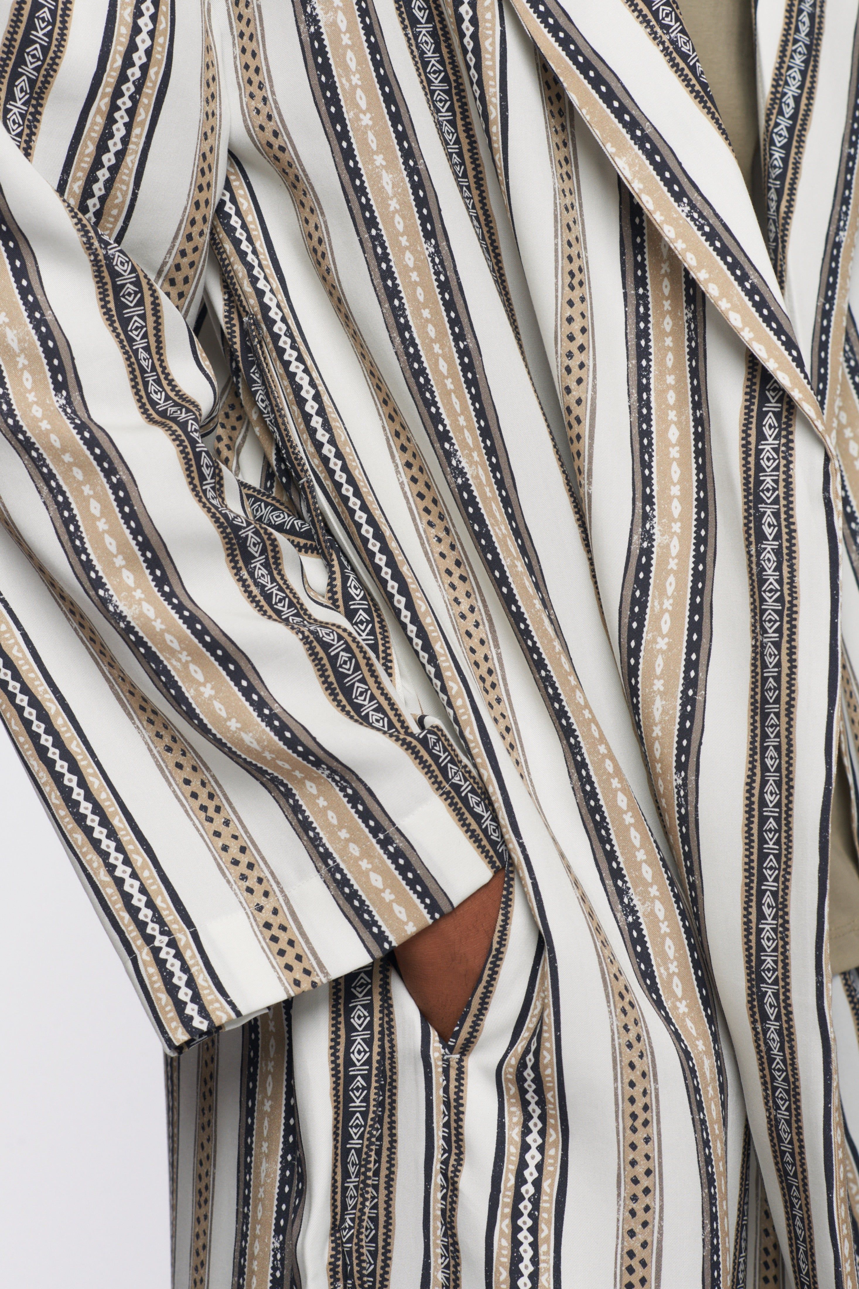 Unisex Robe in Algerian Stripe sold by Kotn product image thumbnail 5