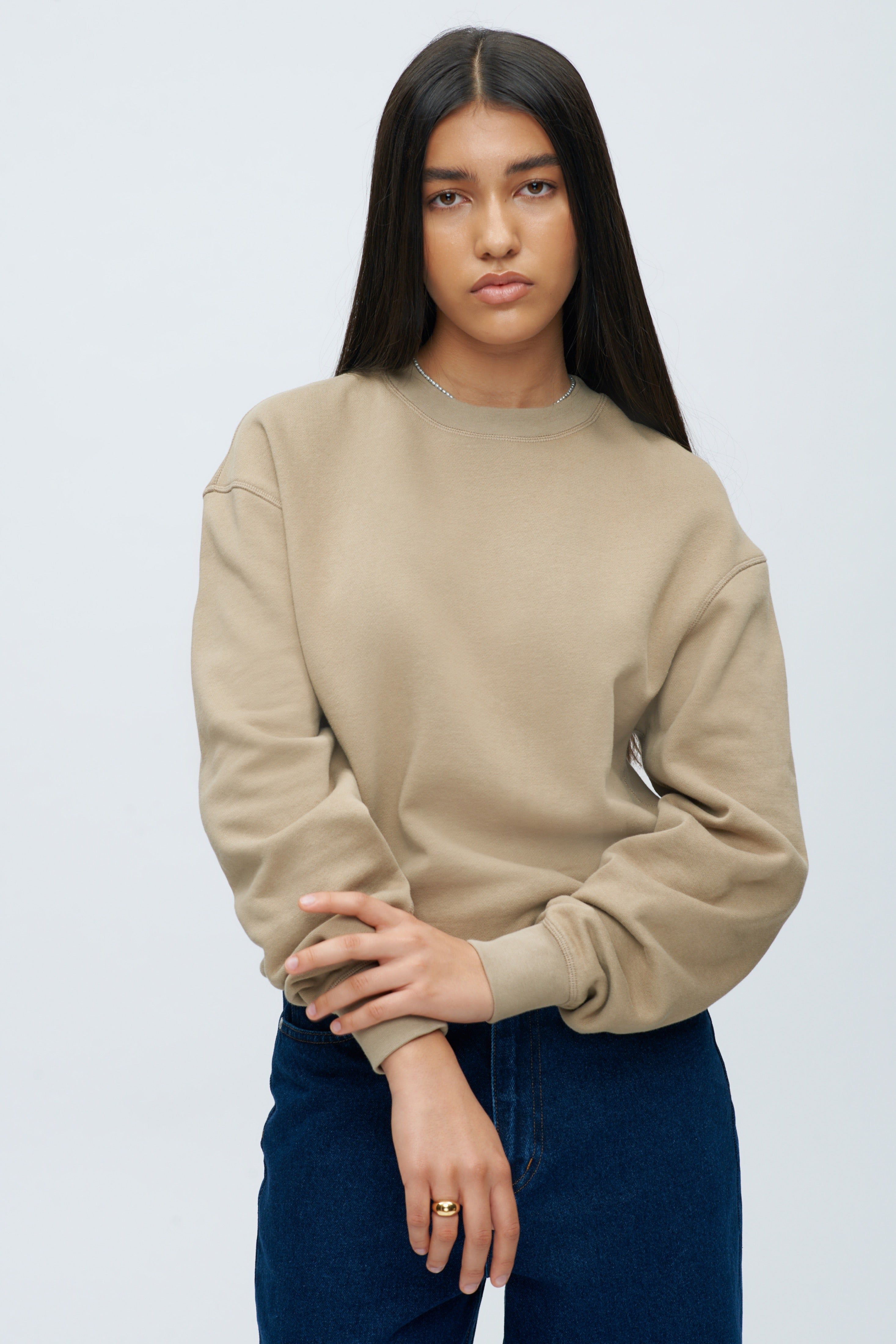 Women's Essential Sweatshirt in Coriander sold by Kotn product image thumbnail 2