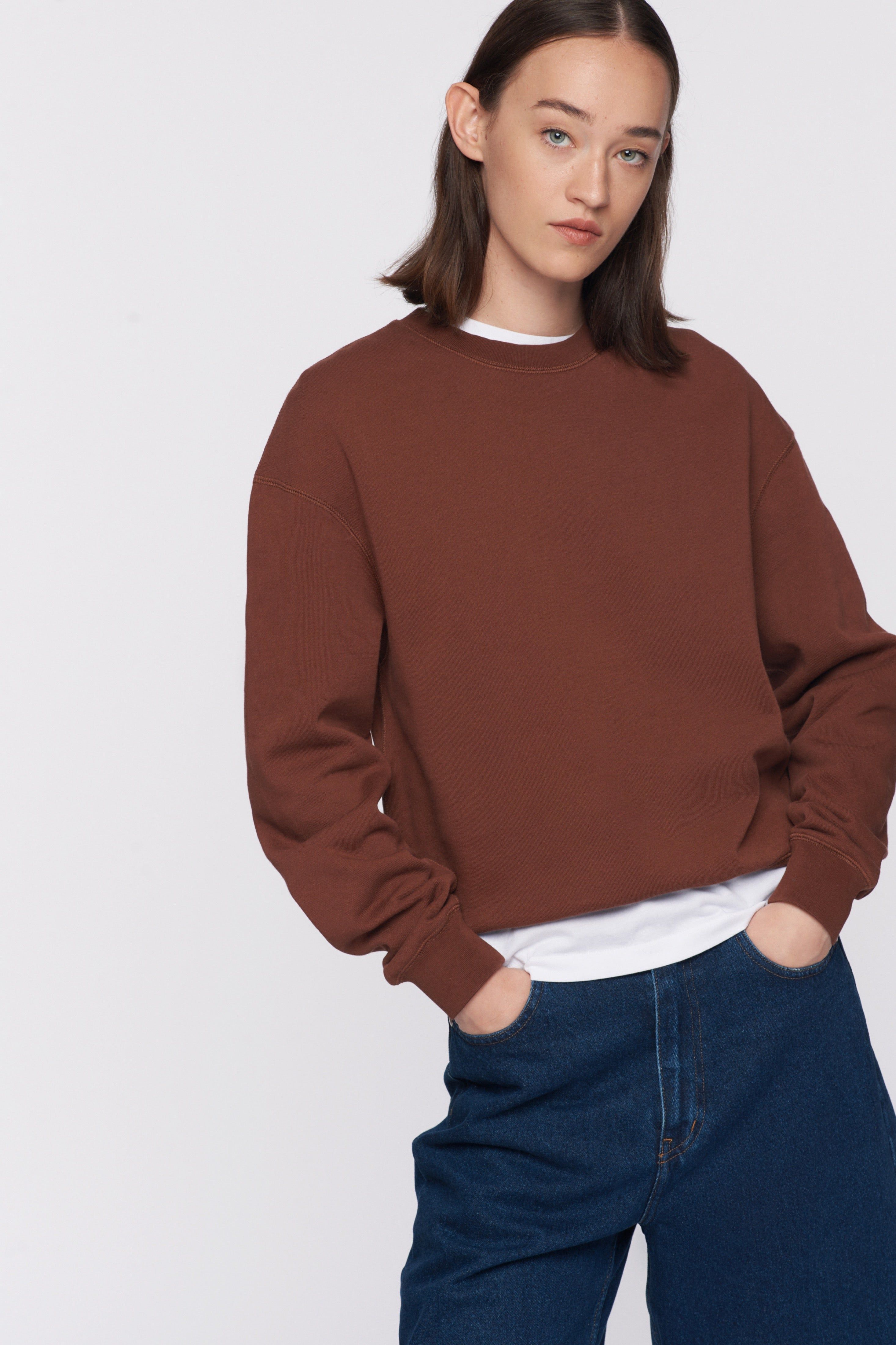 Women's Essential Sweatshirt in Umber sold by Kotn product image thumbnail 2