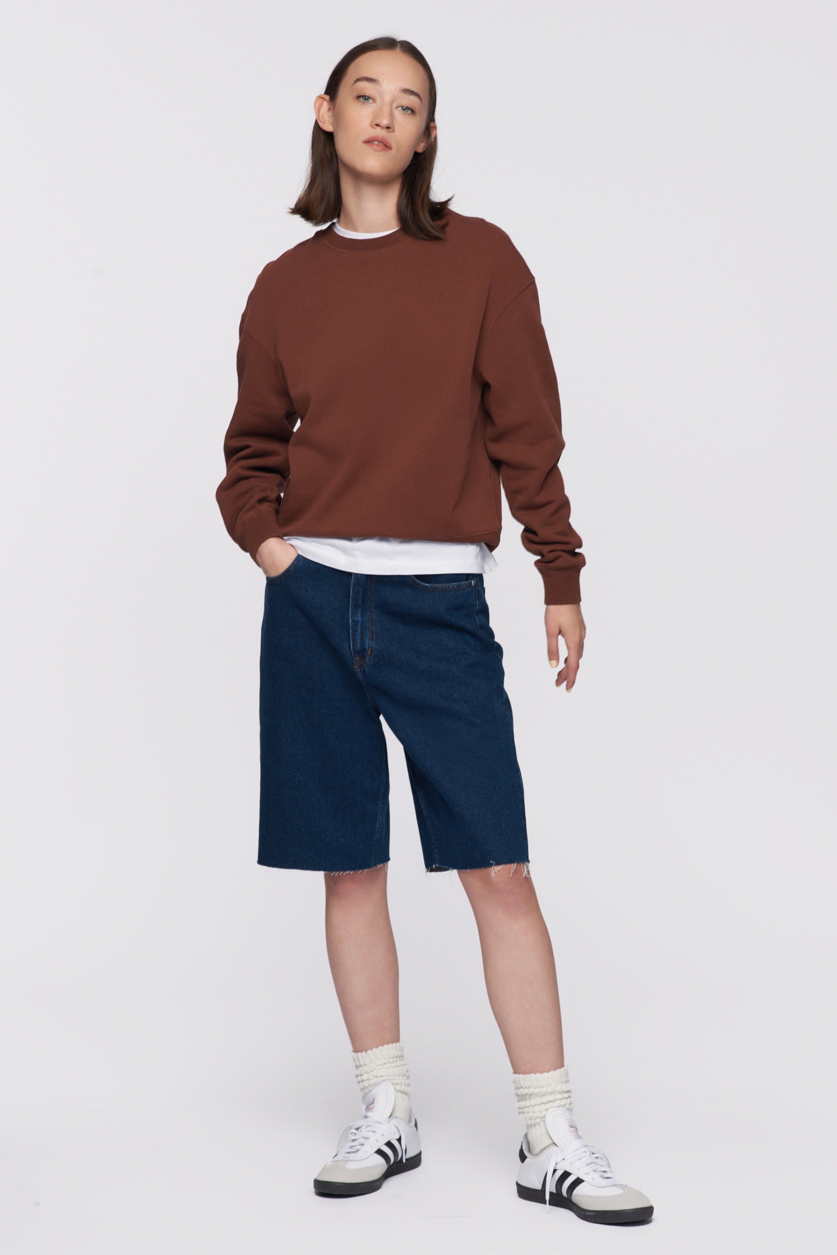 Women's Essential Sweatshirt in Umber sold by Kotn