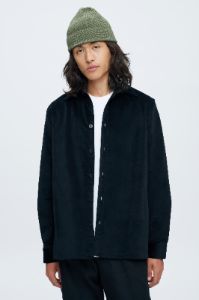Men's Moleskin Overshirt in Black sold by Kotn