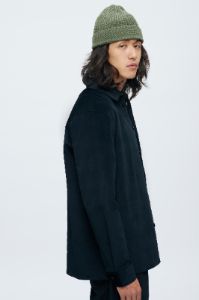 Men's Moleskin Overshirt in Black sold by Kotn