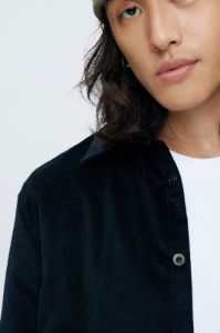 Men's Moleskin Overshirt in Black sold by Kotn