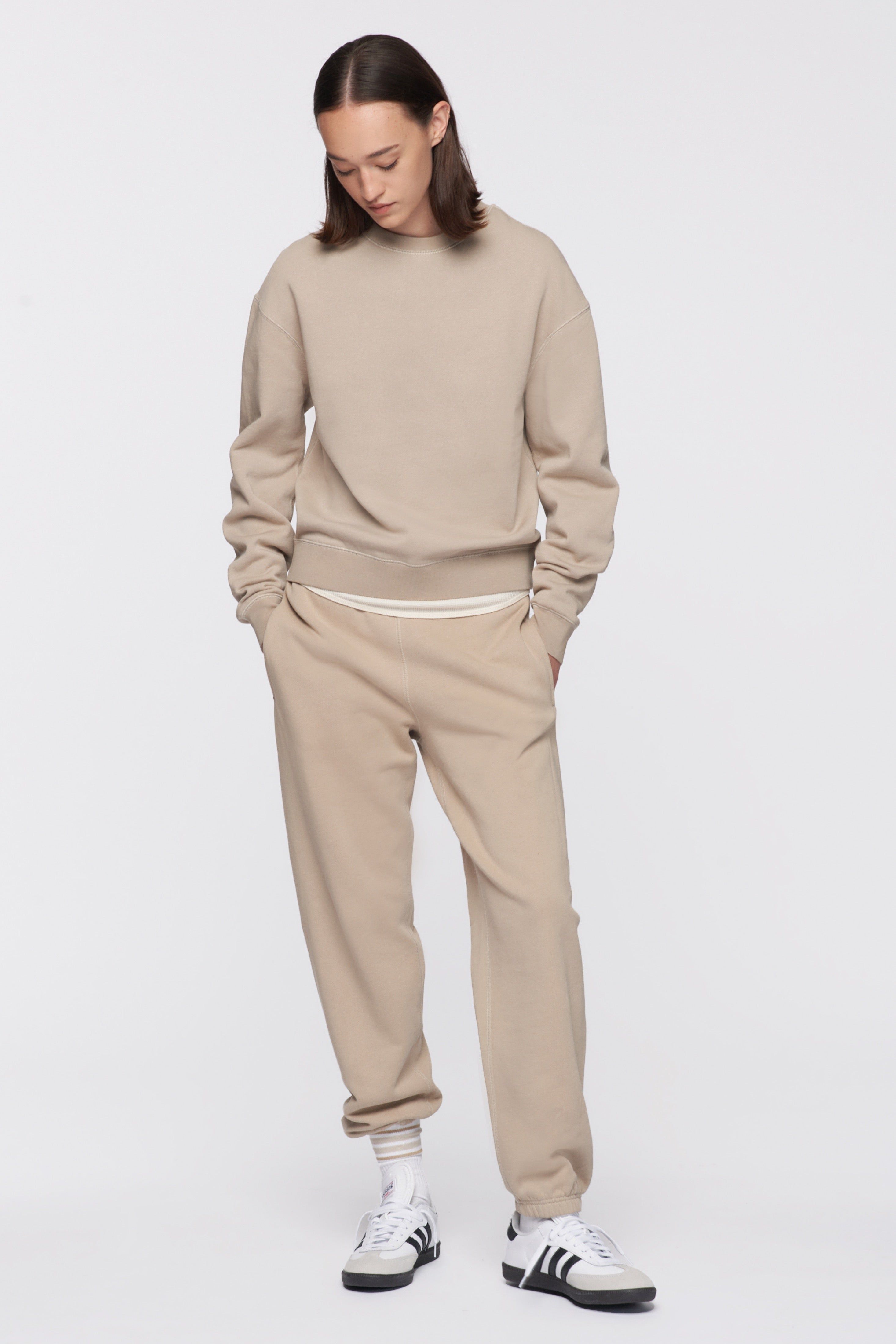 Women's Essential Sweatpant in Light Taupe sold by Kotn