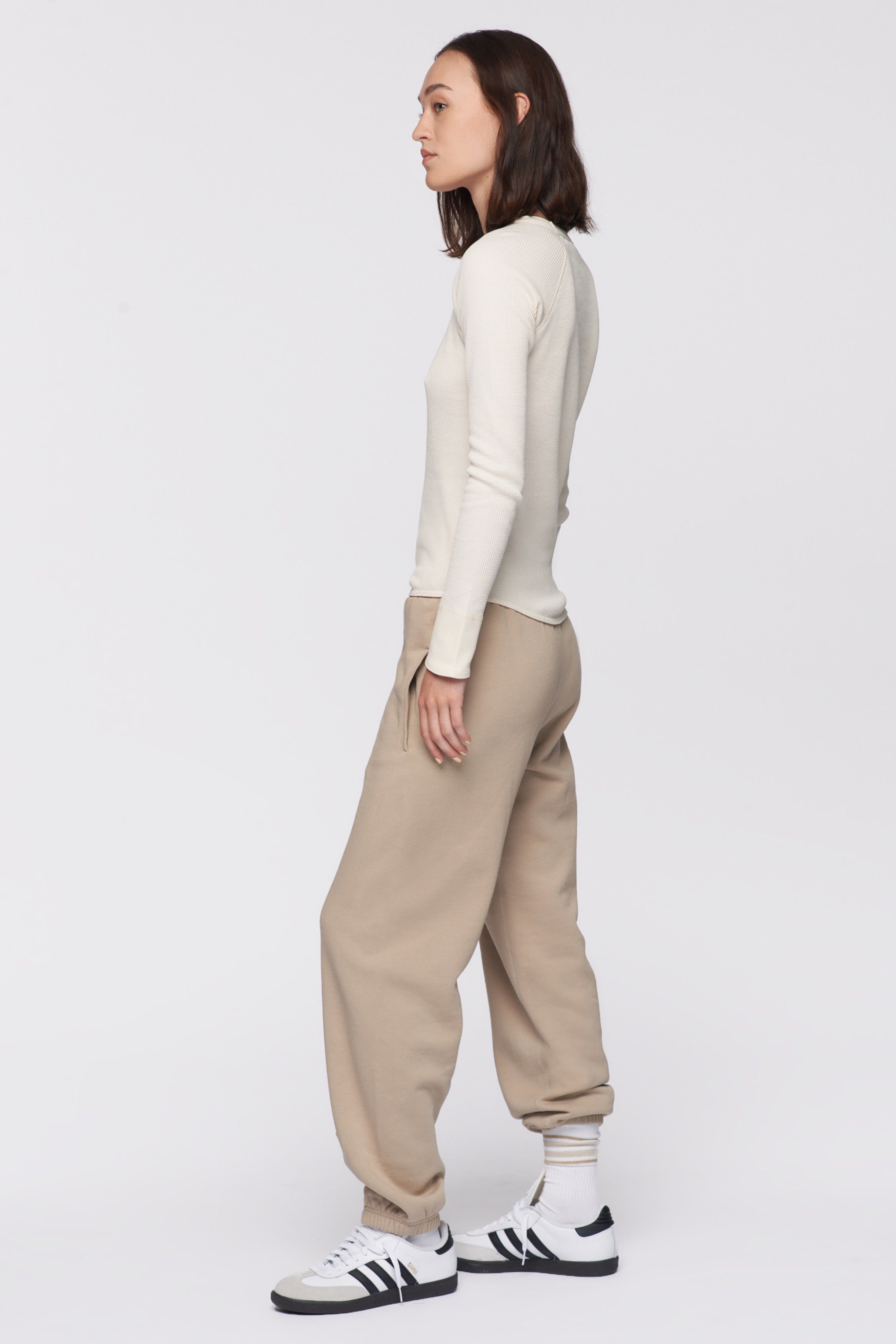 Women's Essential Sweatpant in Light Taupe sold by Kotn product image thumbnail 3