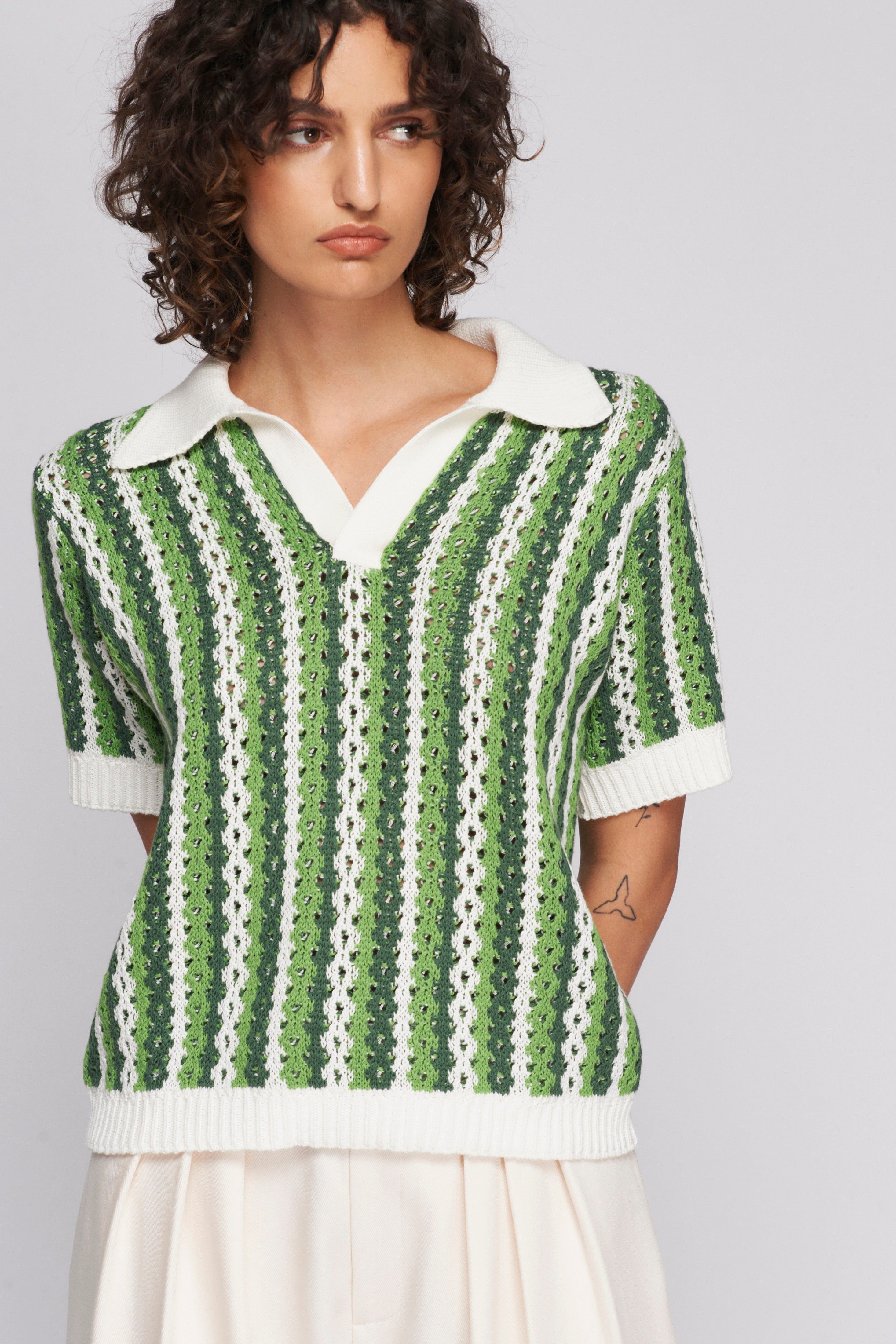 Unisex Groove Shirt in Apple Mix sold by Kotn product image thumbnail 3