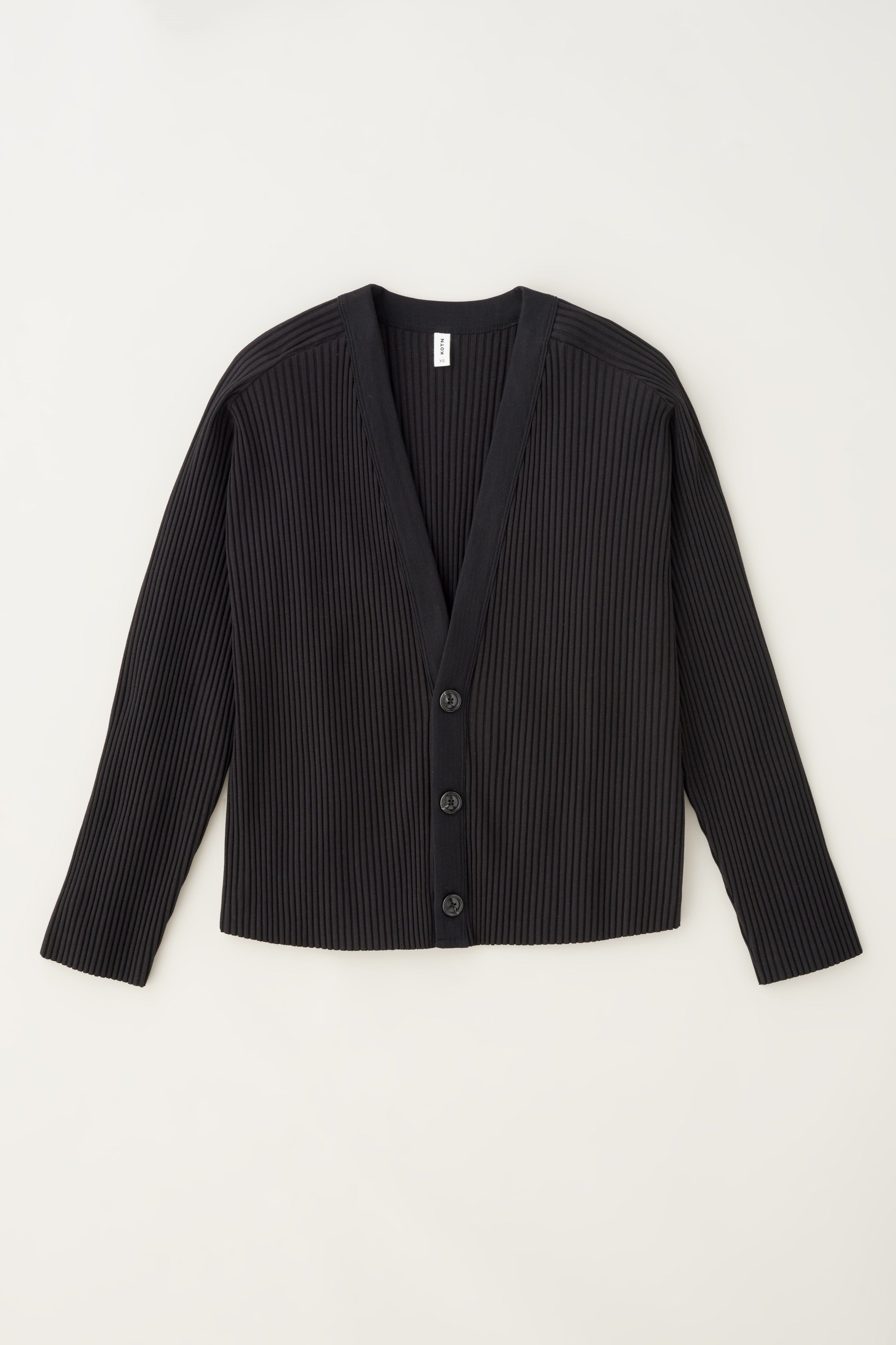 Unisex Rib Cardigan in Black sold by Kotn product image thumbnail 8