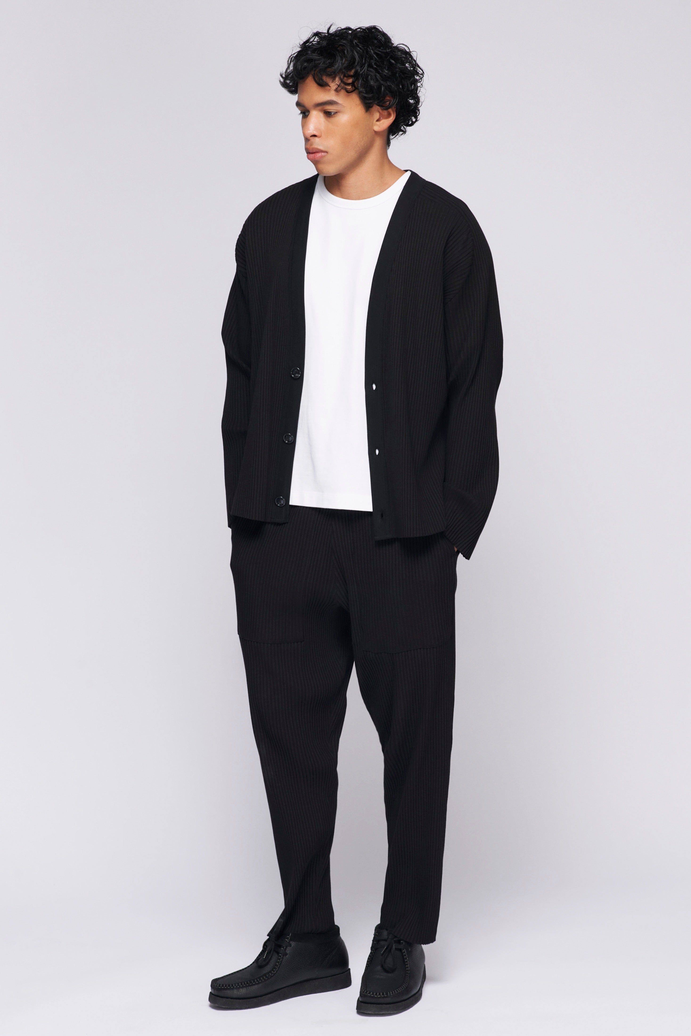 Unisex Rib Cardigan in Black sold by Kotn product image thumbnail 2