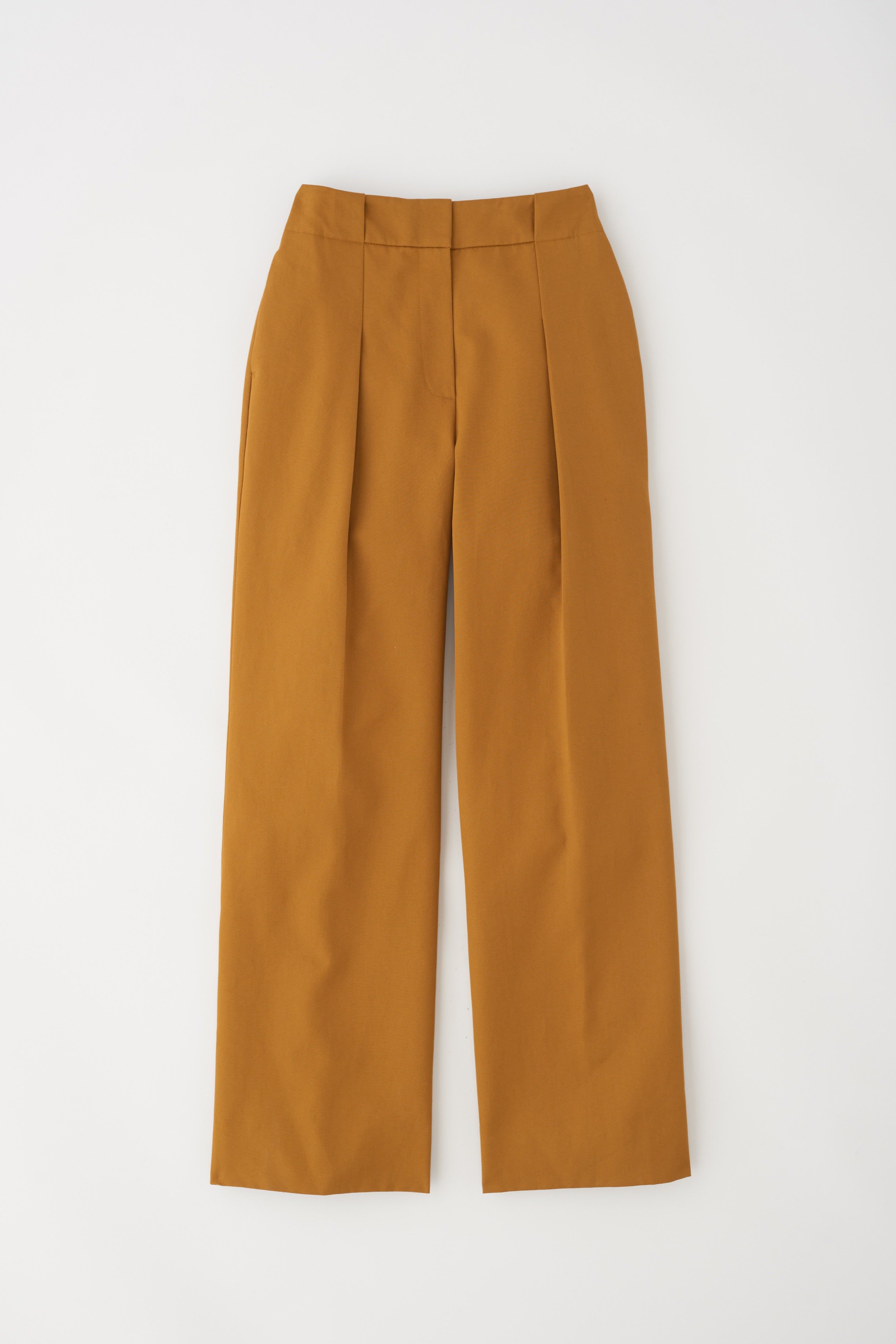 Women's Pleated Panel Trouser in Ochre sold by Kotn product image thumbnail 5