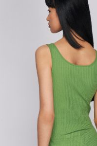Women's Rib Crop Tank in Faded Apple sold by Kotn