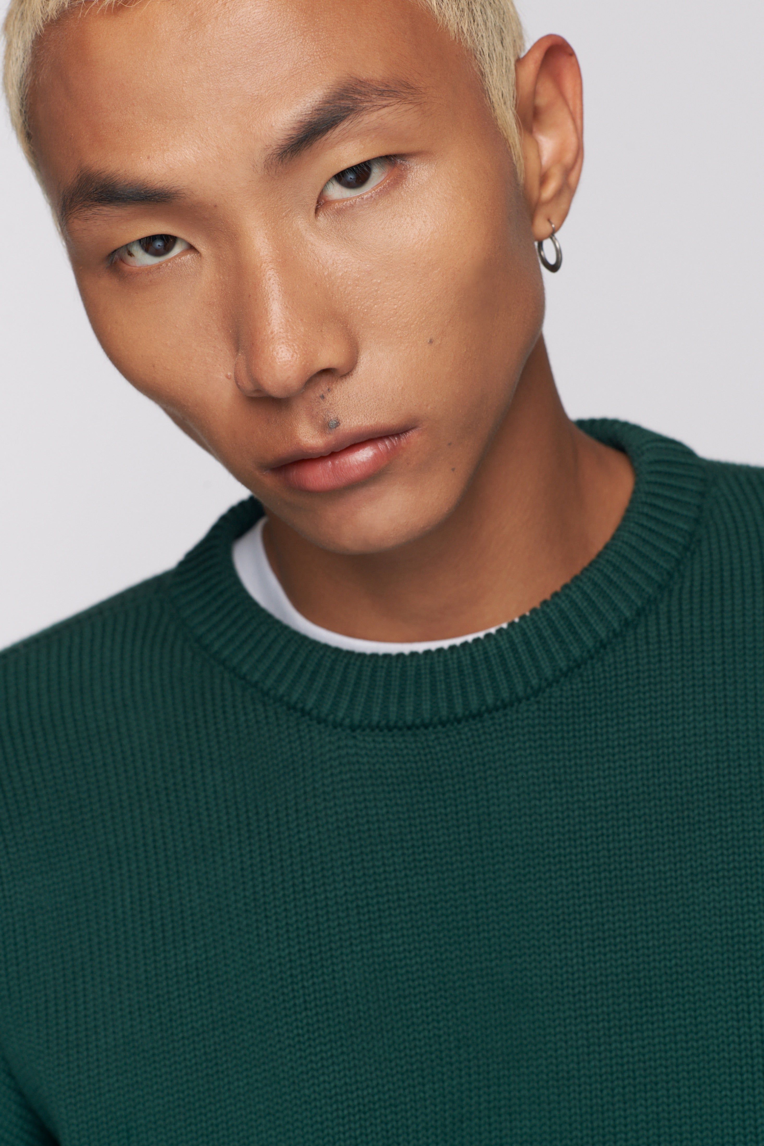 Men's Crew Sweater in Emerald sold by Kotn product image thumbnail 4