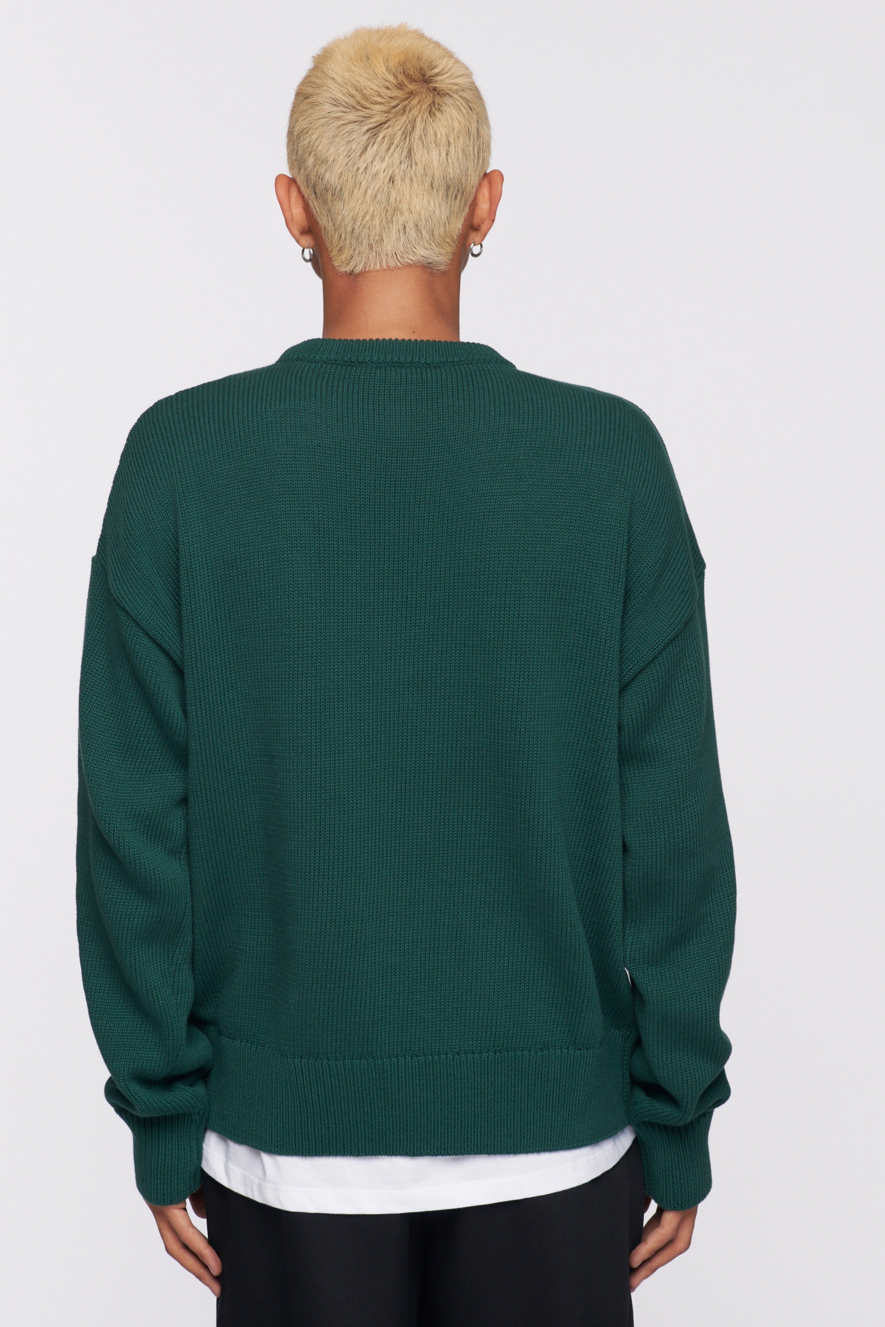 Men's Crew Sweater in Emerald sold by Kotn product image thumbnail 3