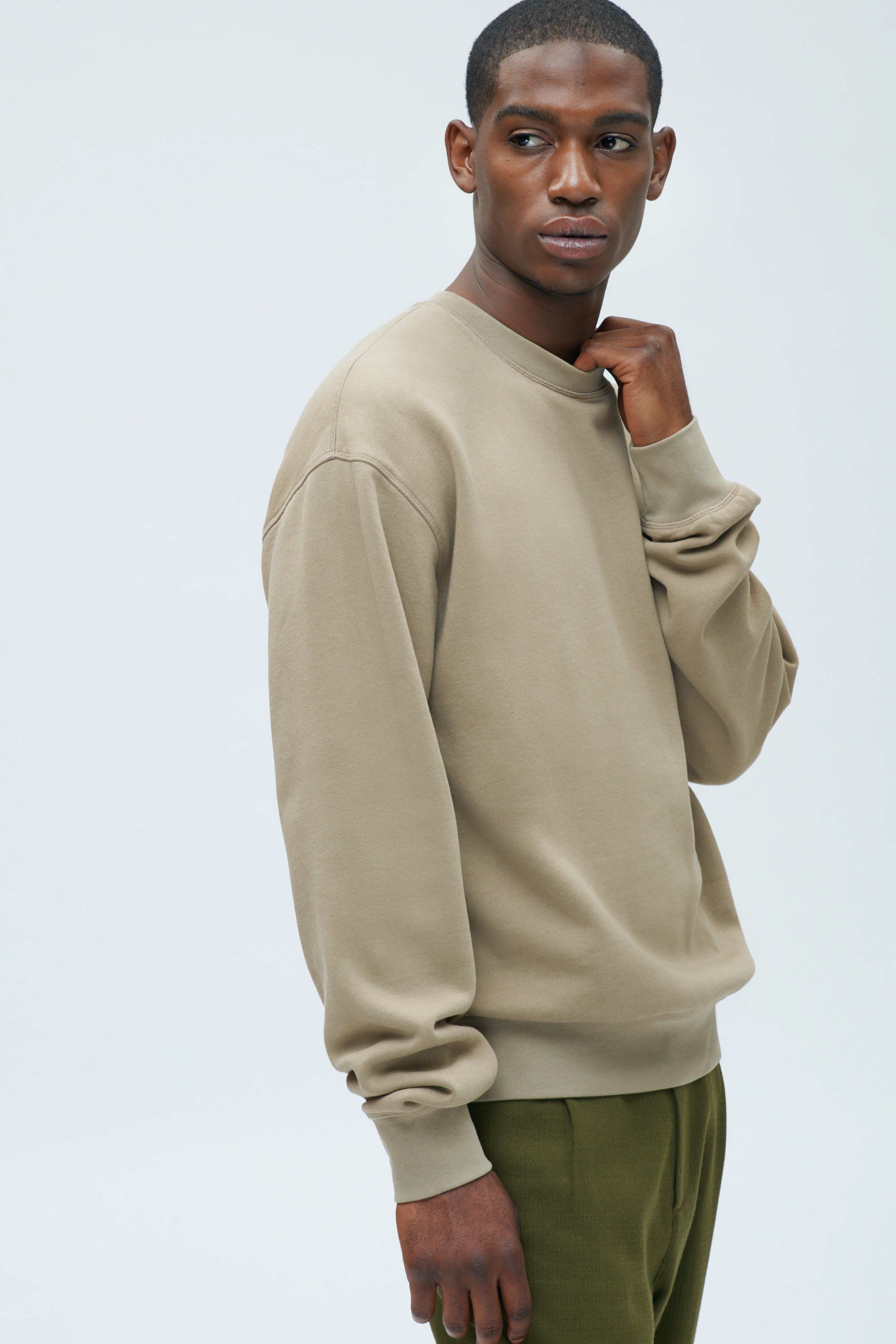 Men's Essential Sweatshirt in Coriander sold by Kotn product image thumbnail 3