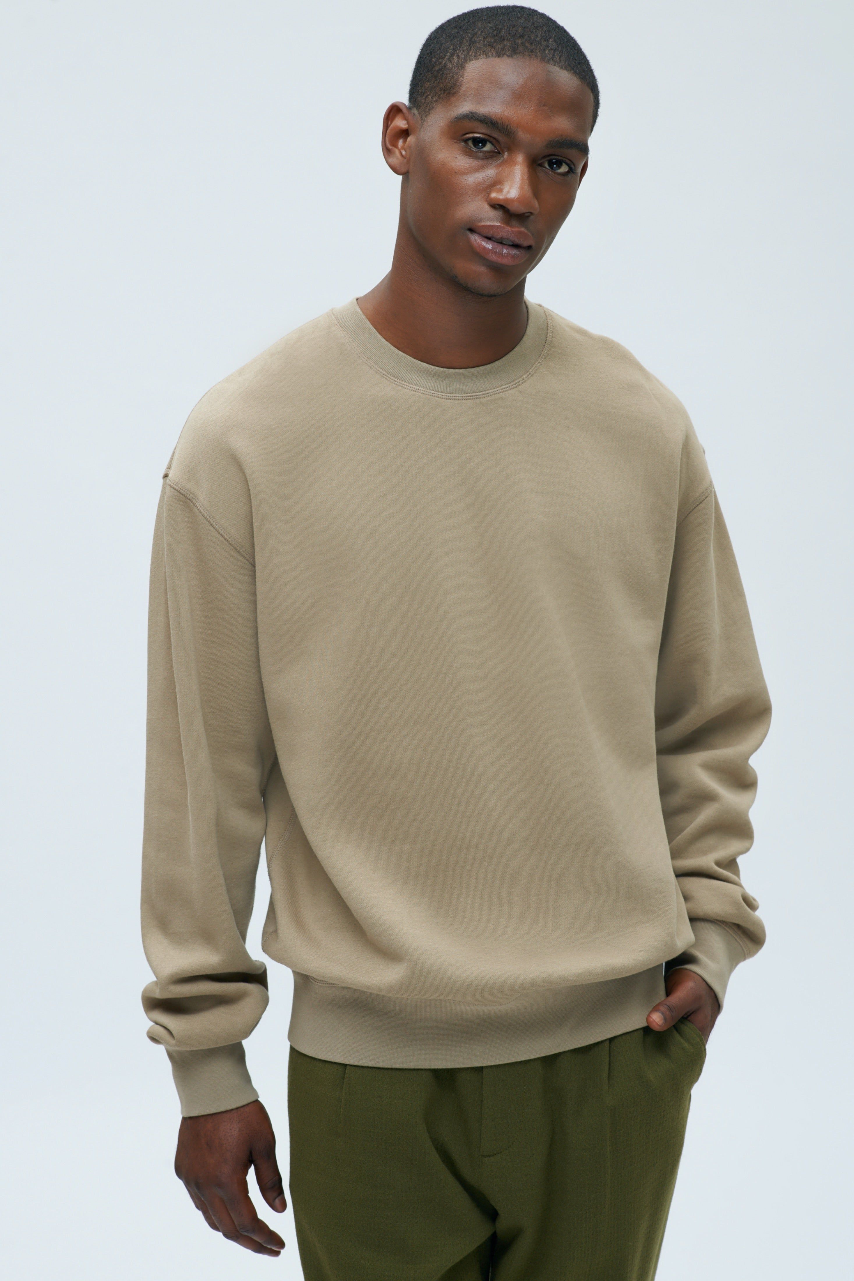 Men's Essential Sweatshirt in Coriander sold by Kotn product image thumbnail 2