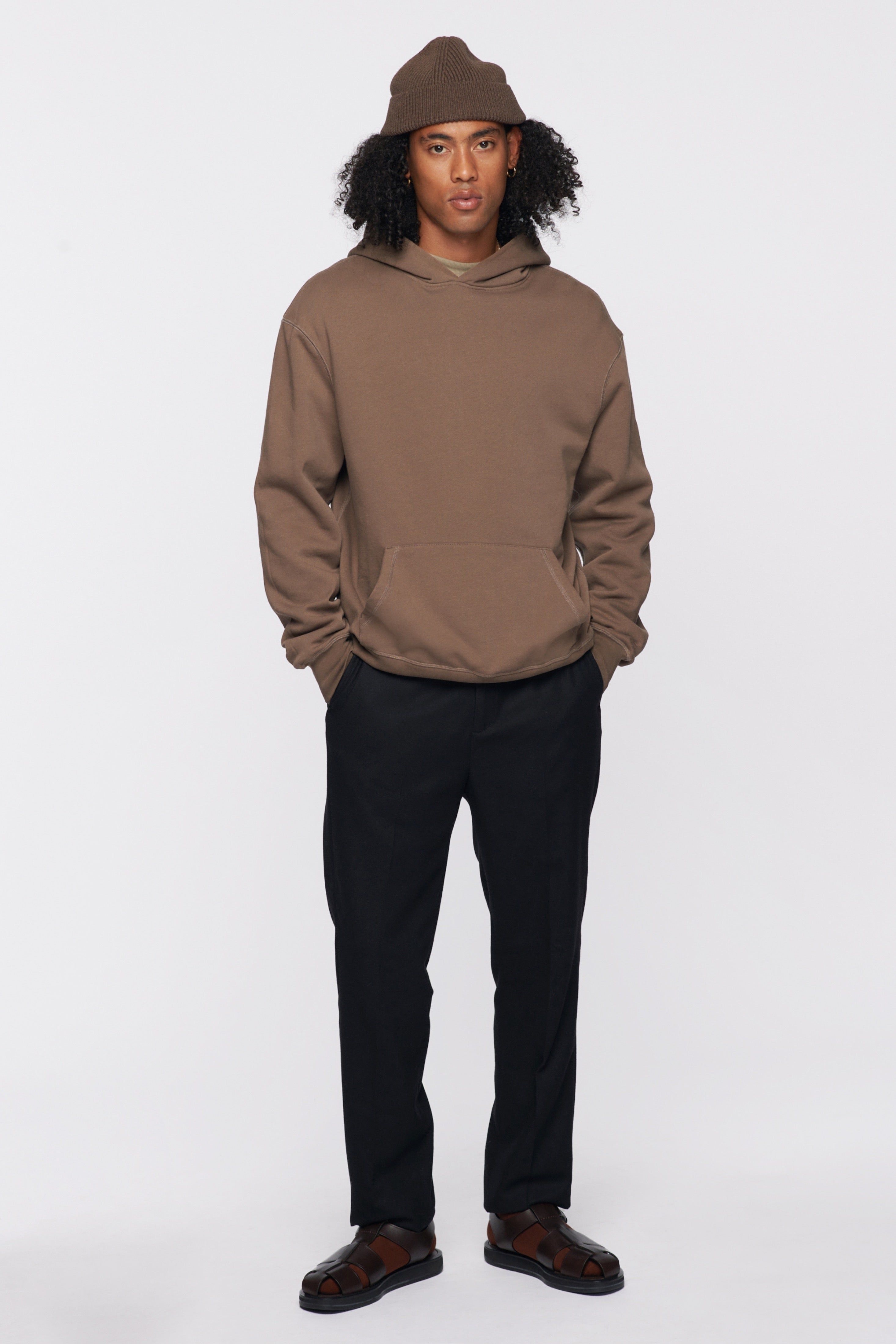 Men's Slim Tailored Trousers in Black sold by Kotn