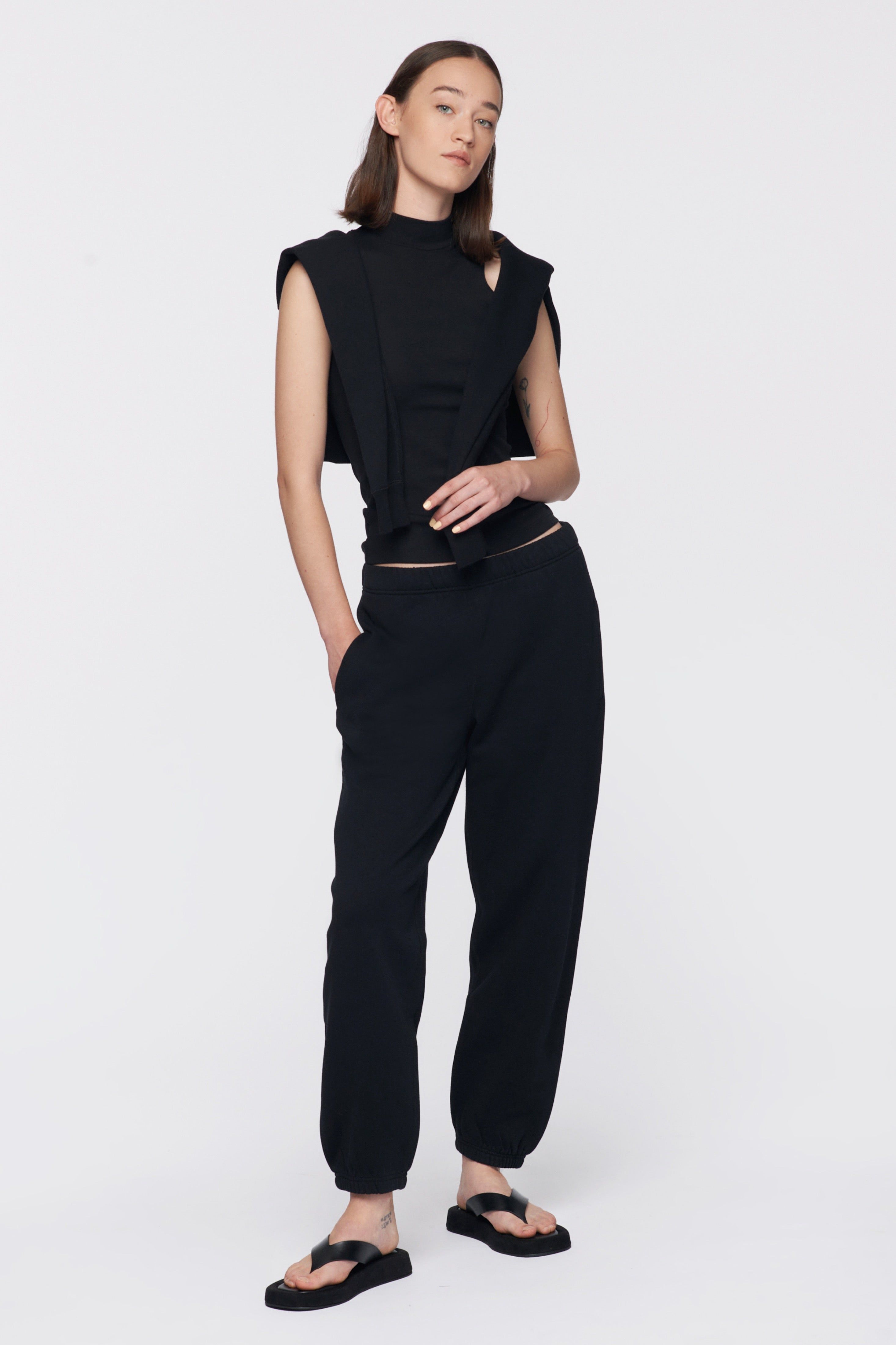 Women's Essential Sweatpant in Black sold by Kotn product image thumbnail 2