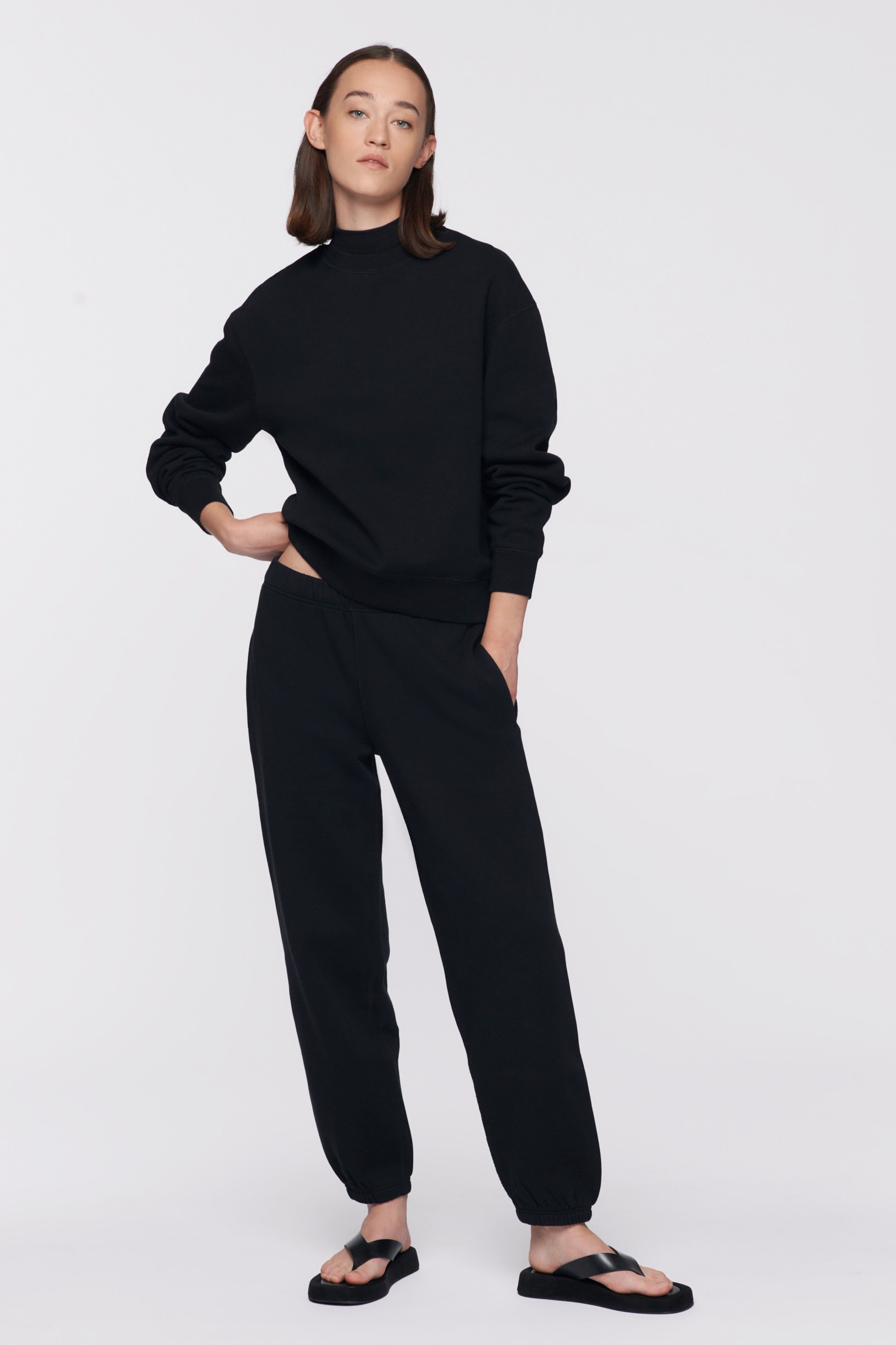 Women's Essential Sweatpant in Black sold by Kotn