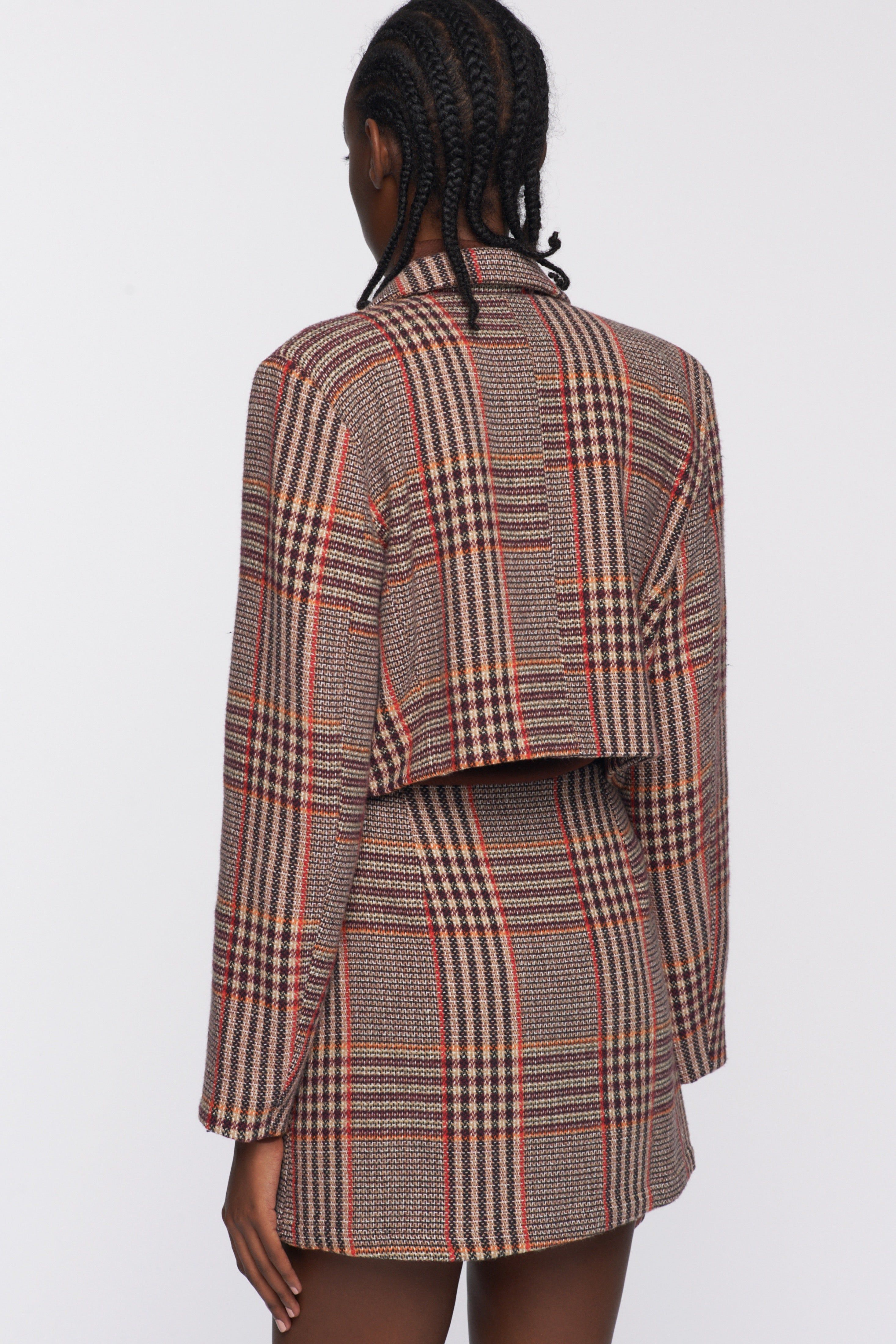Women's Cropped Jacket in Pine Bark Plaid sold by Kotn product image thumbnail 3