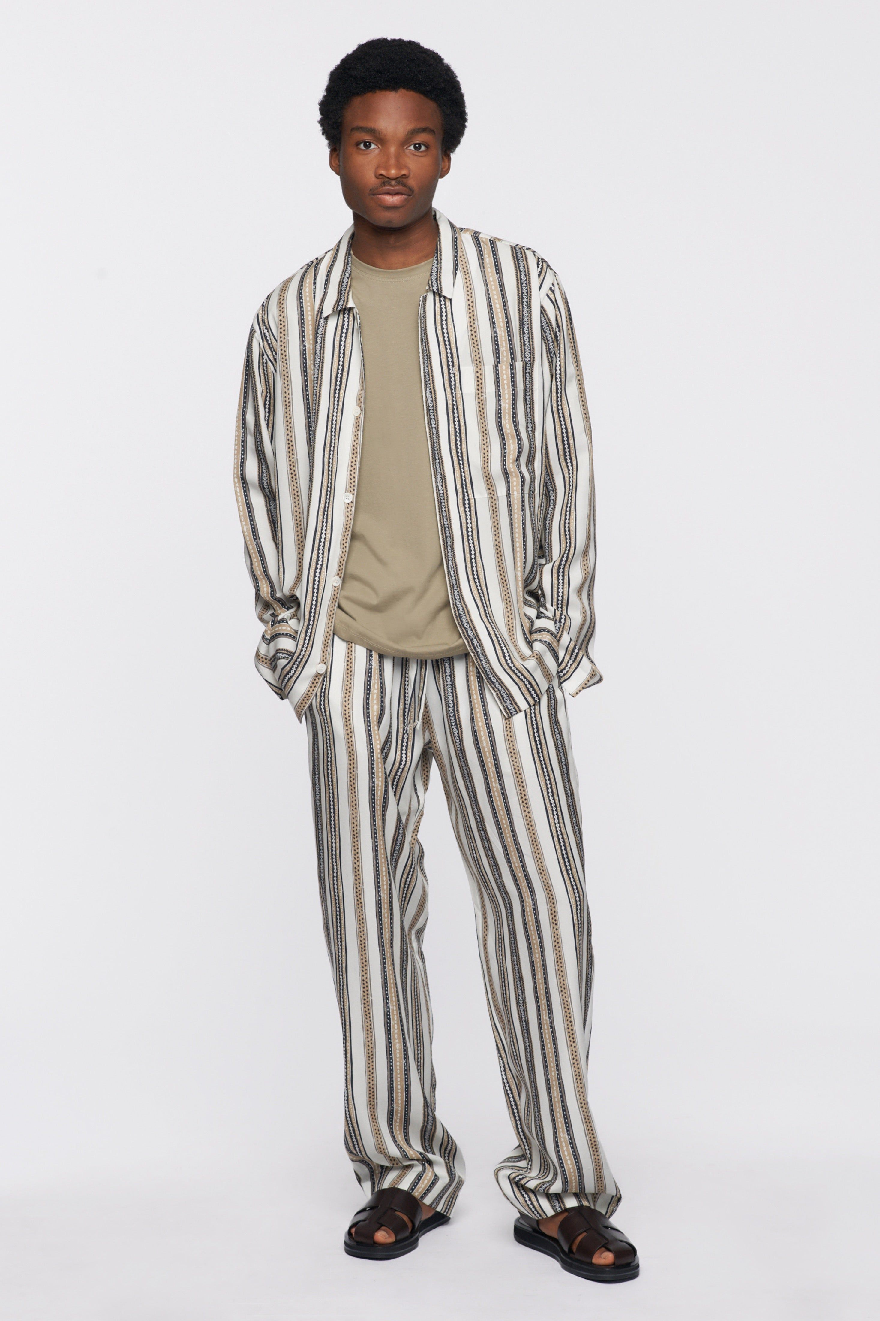 Unisex Pyjama Top in Algerian Stripe sold by Kotn product image thumbnail 2