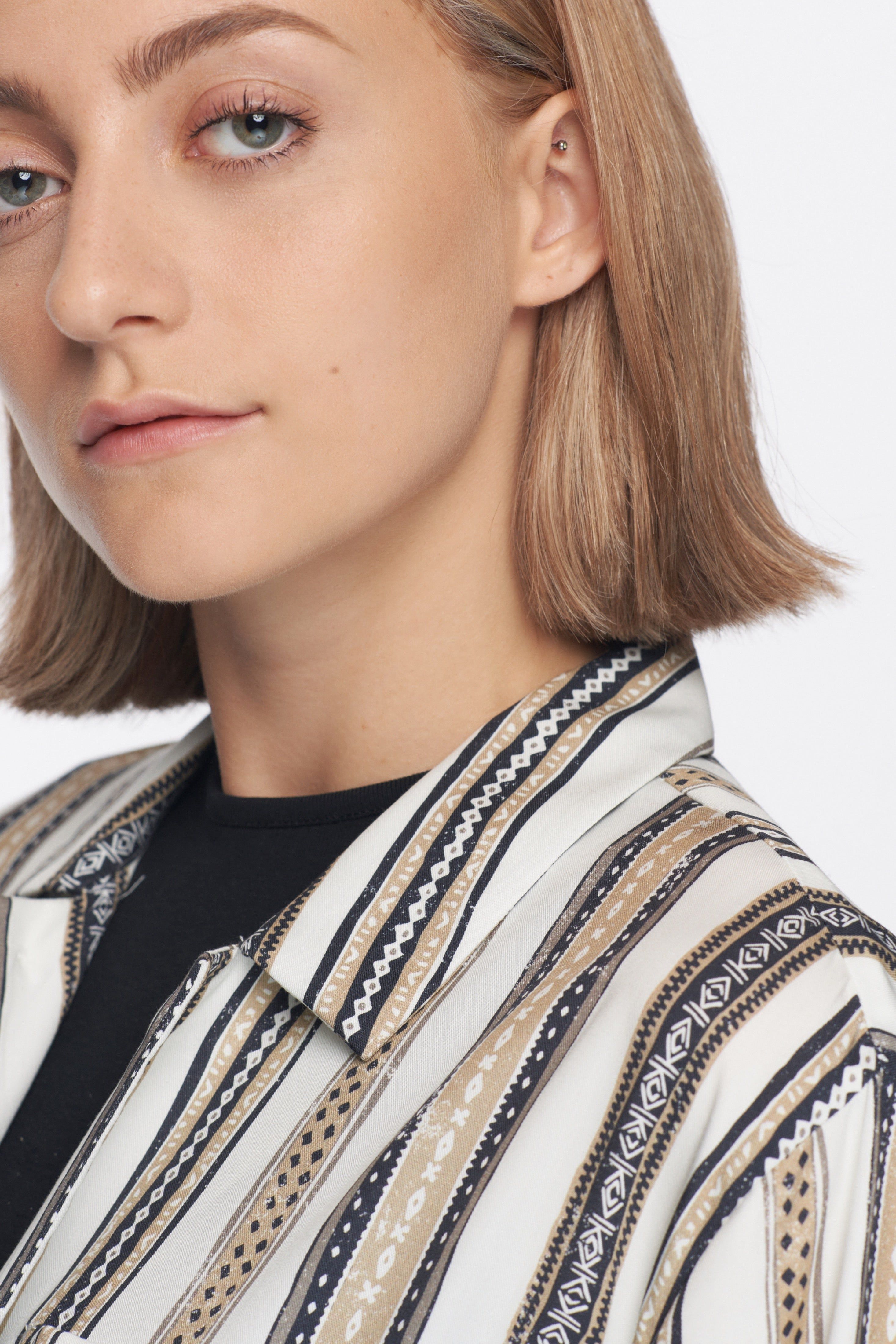 Unisex Pyjama Top in Algerian Stripe sold by Kotn product image thumbnail 5